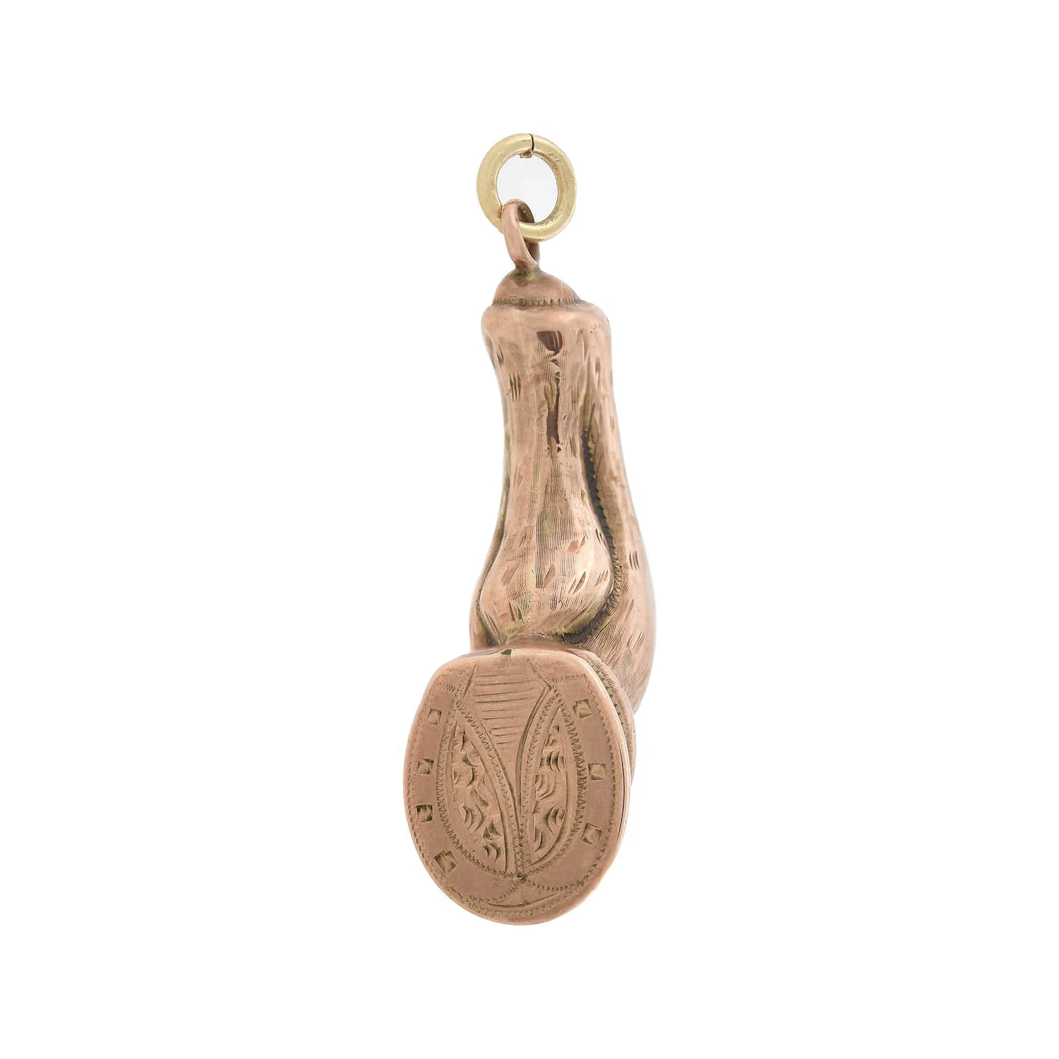 Victorian 10kt Rose Gold Horse Leg and Hoof Fob/Pendant - Image 3