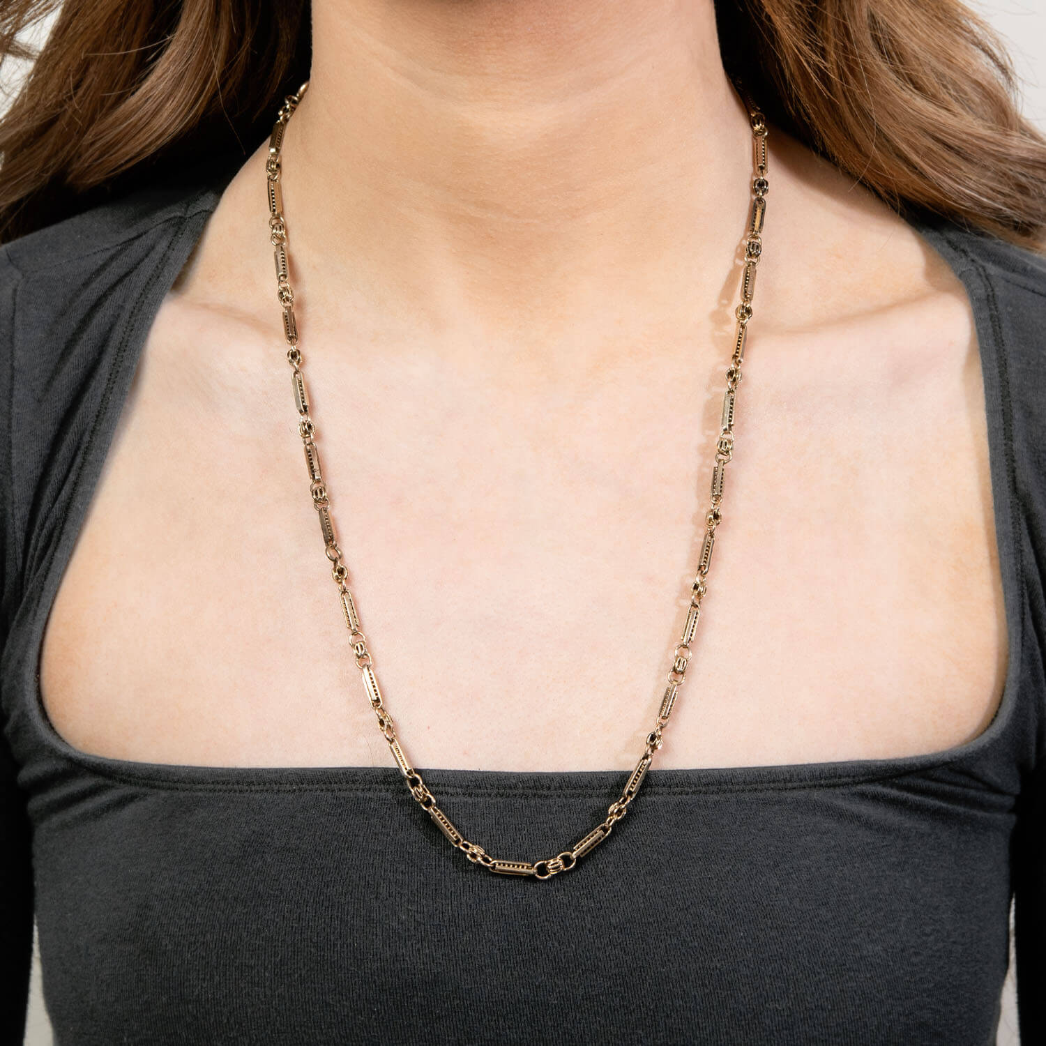 Victorian 12k Watch Chain Necklace 24" - Image 5