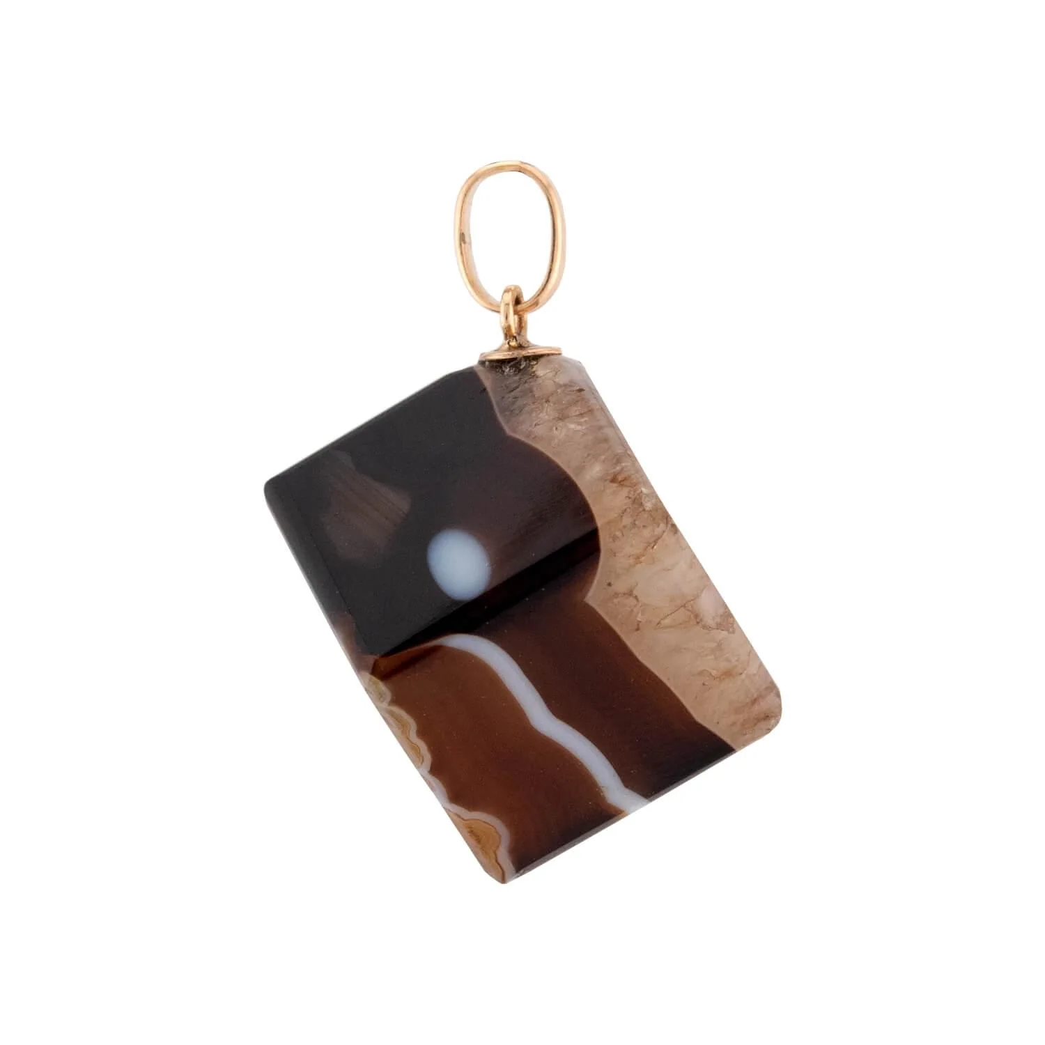 Victorian 14k Agate Cube Pendant/Charm - Image 2