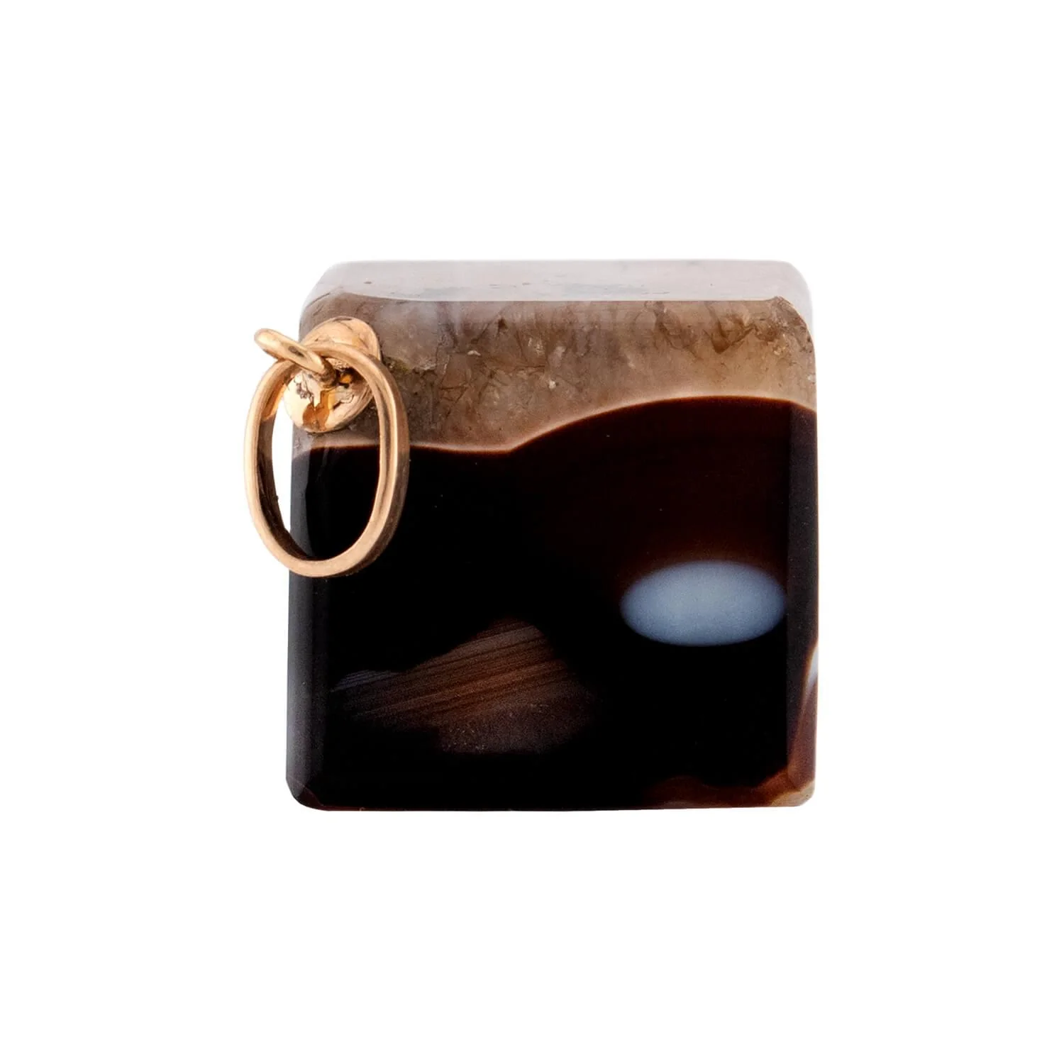 Victorian 14k Agate Cube Pendant/Charm - Image 4