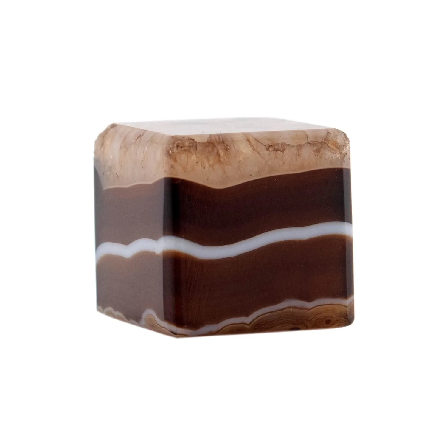 Victorian 14k Agate Cube Pendant/Charm - Image 6