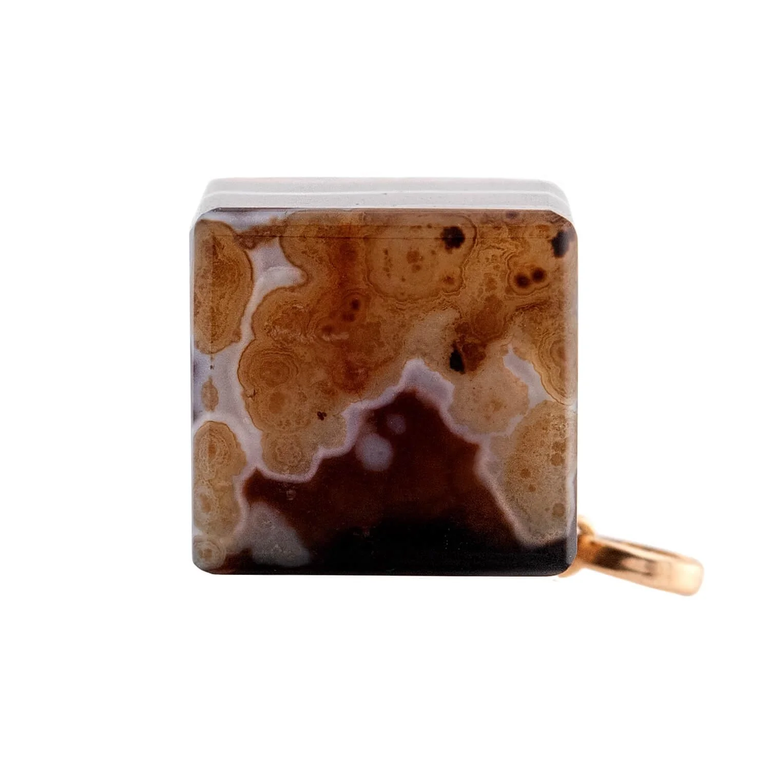 Victorian 14k Agate Cube Pendant/Charm - Image 7