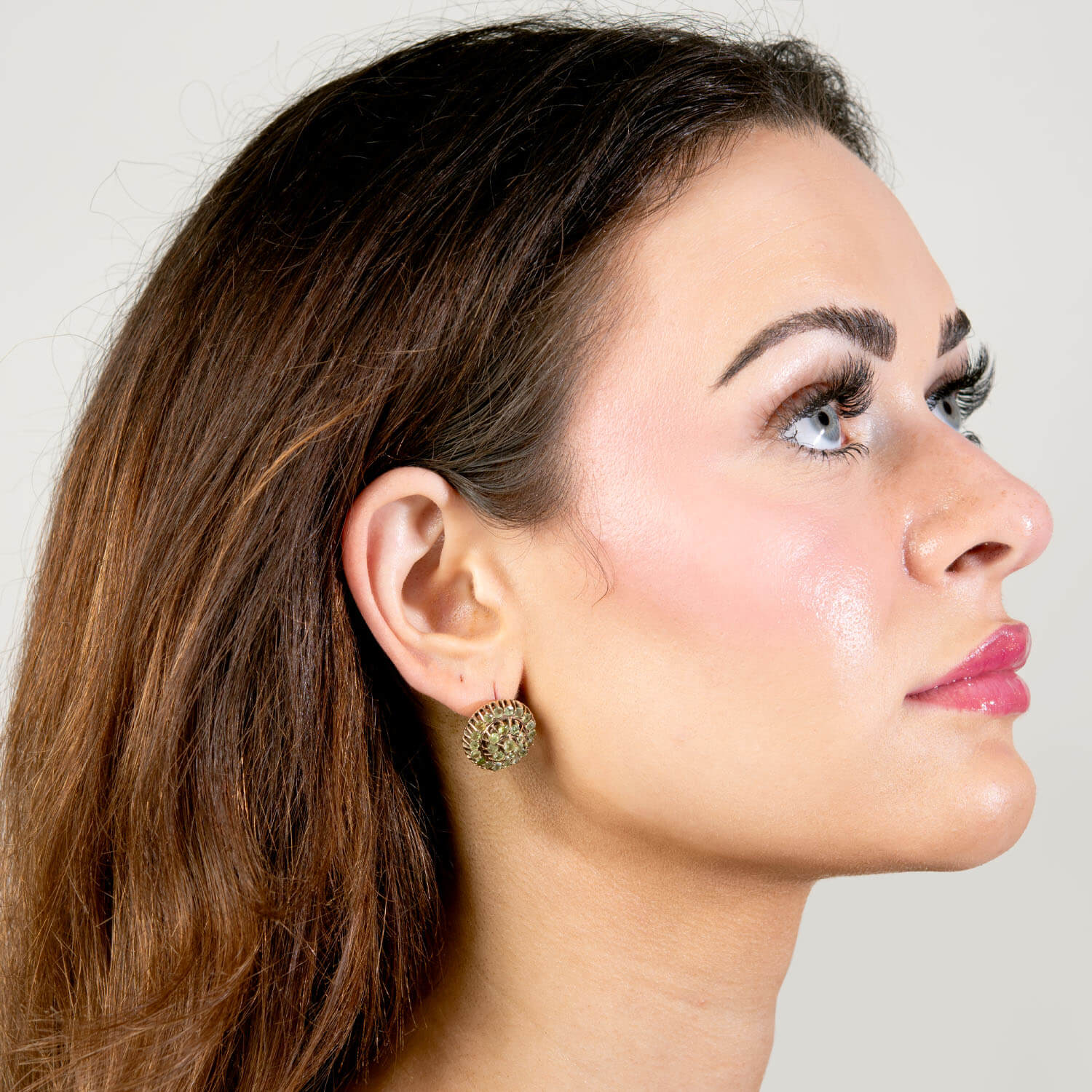 Victorian 14k Chrysoberyl Cluster Earrings - Image 4