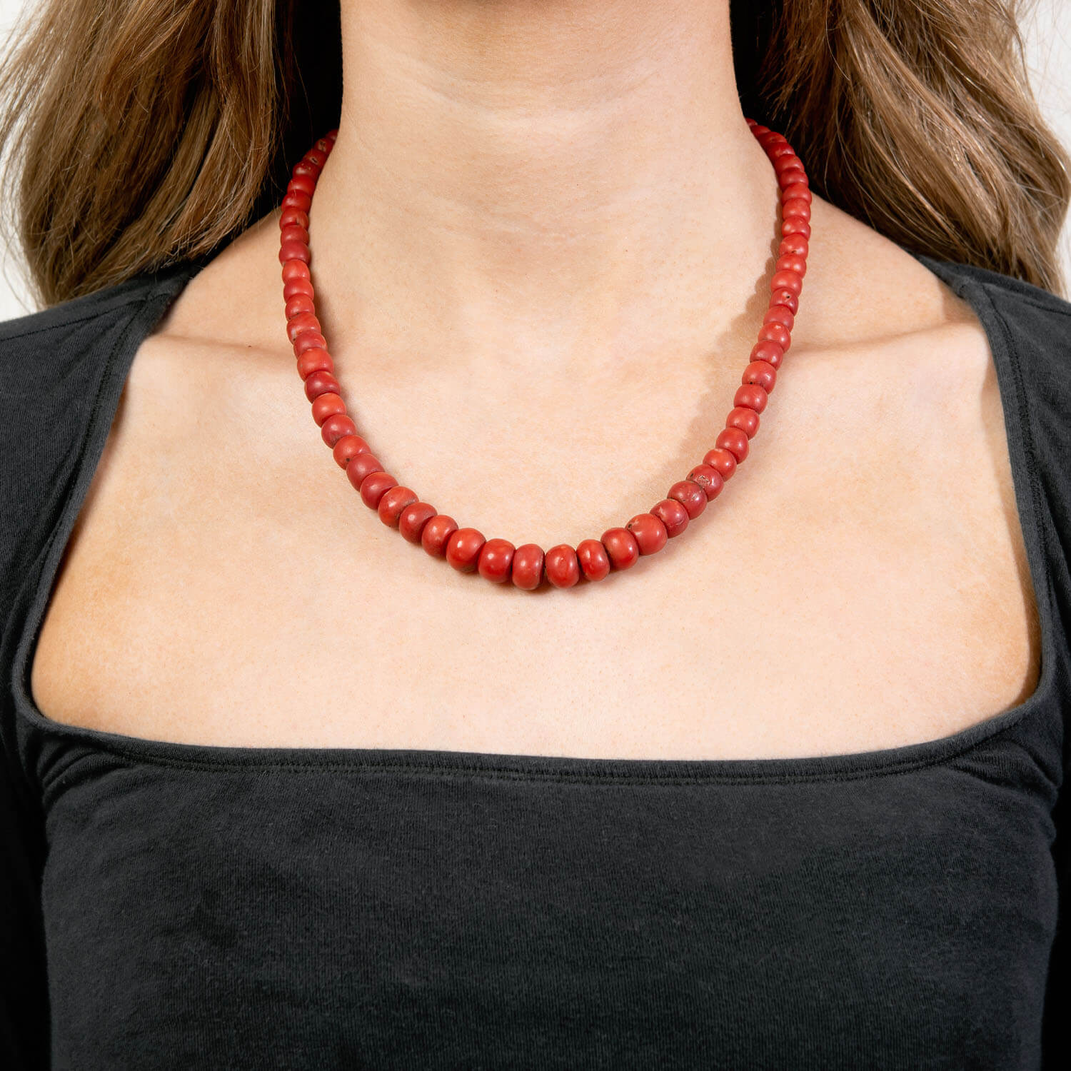 Victorian 14k Coral Bead Necklace - Image 5