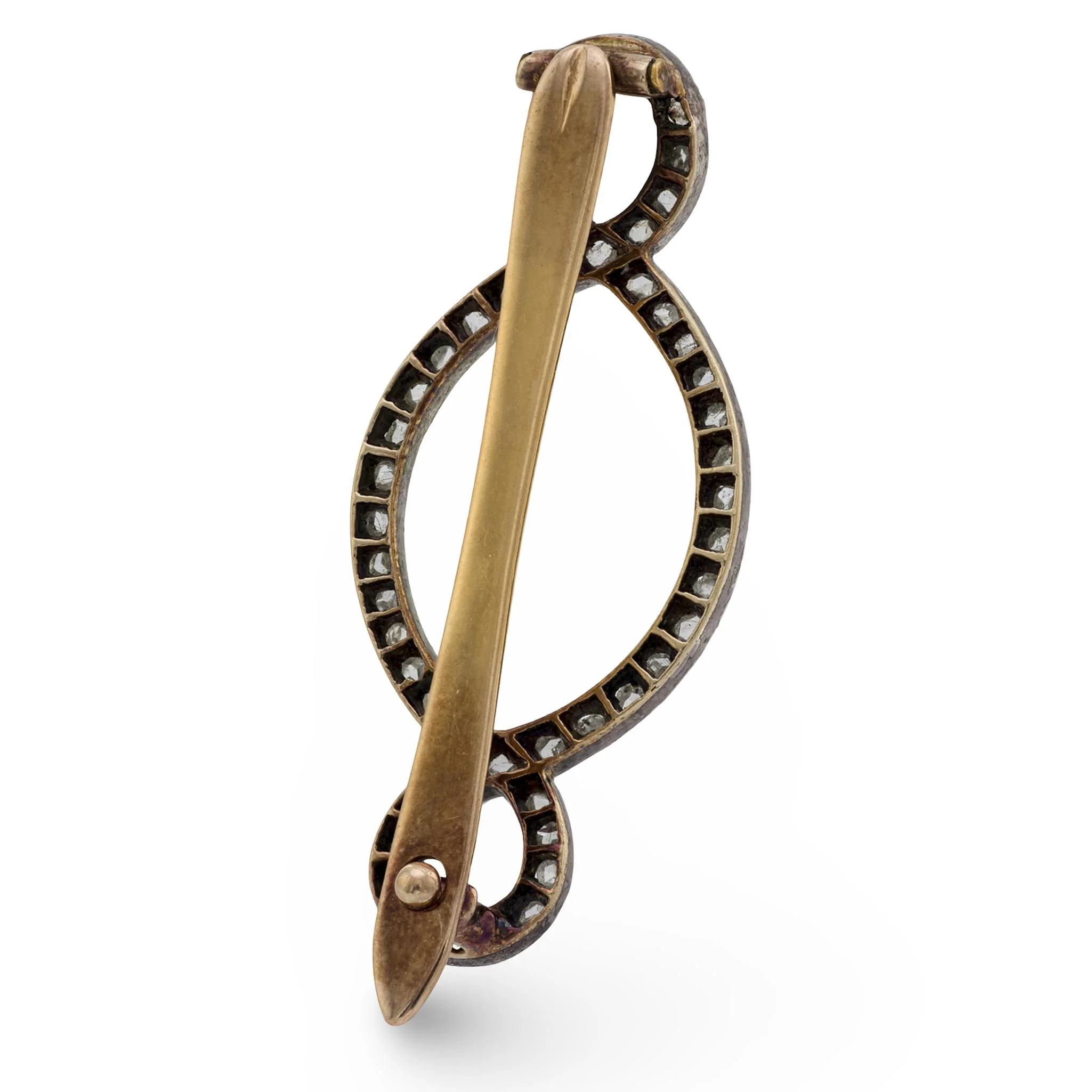 Victorian 14k Diamond Barette - Image 5