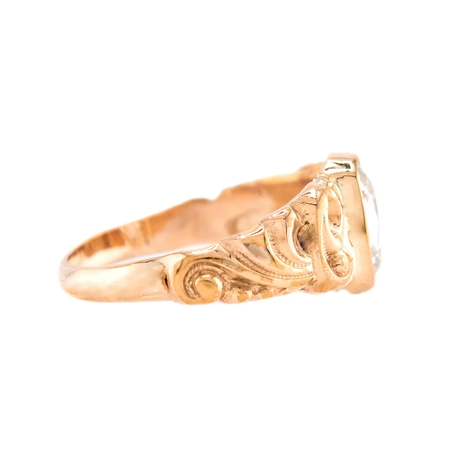Victorian 14k Diamond Engagement Ring 1ct - Image 3
