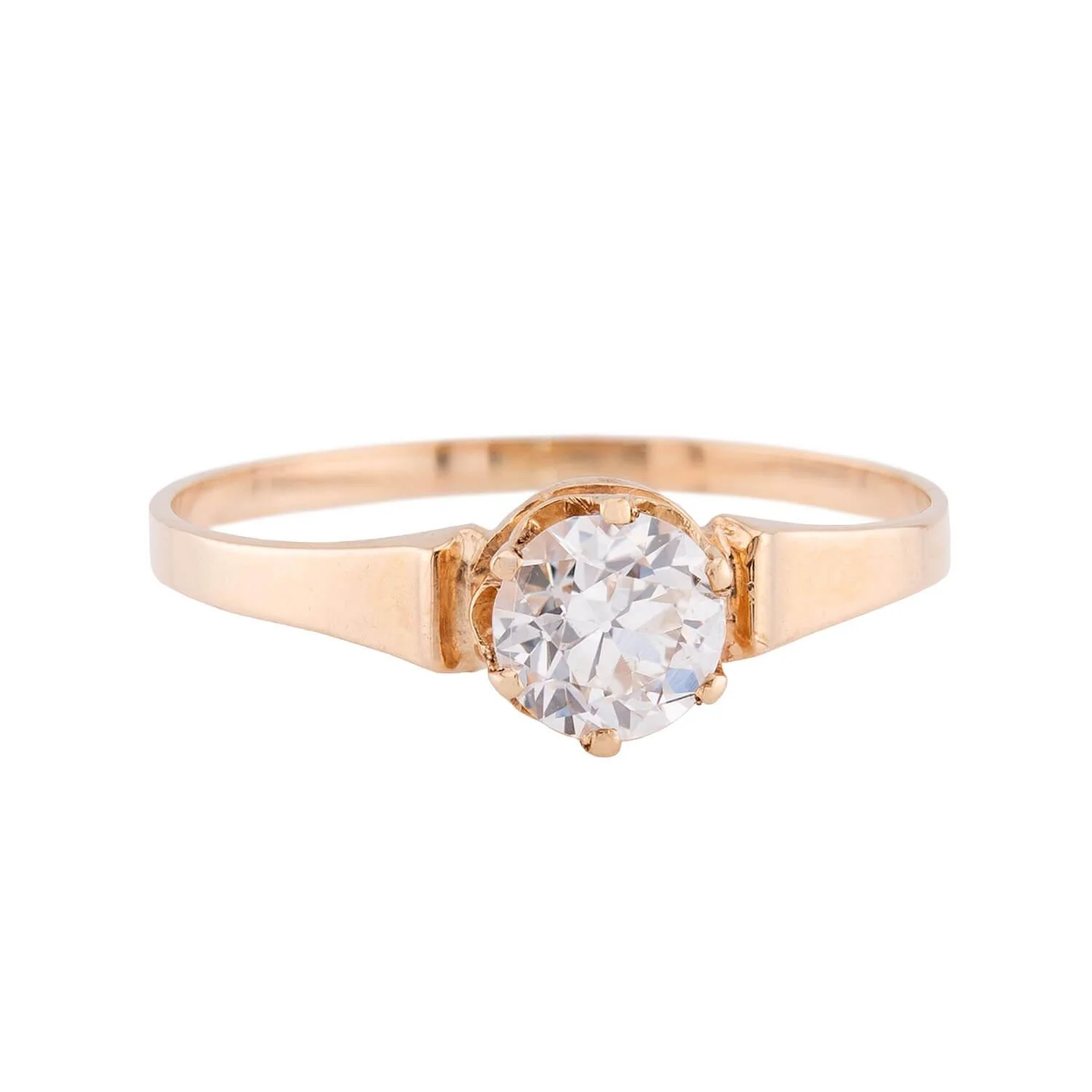 Victorian 14k Diamond Engagement Ring .45ct - Image 2