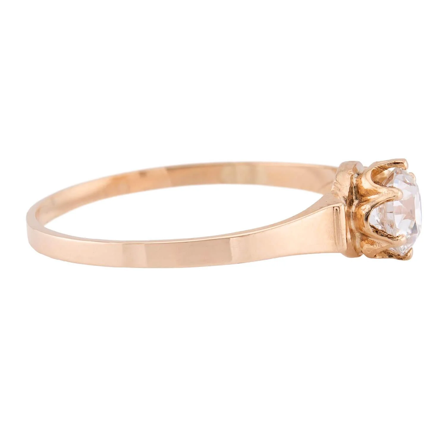 Victorian 14k Diamond Engagement Ring .45ct - Image 3