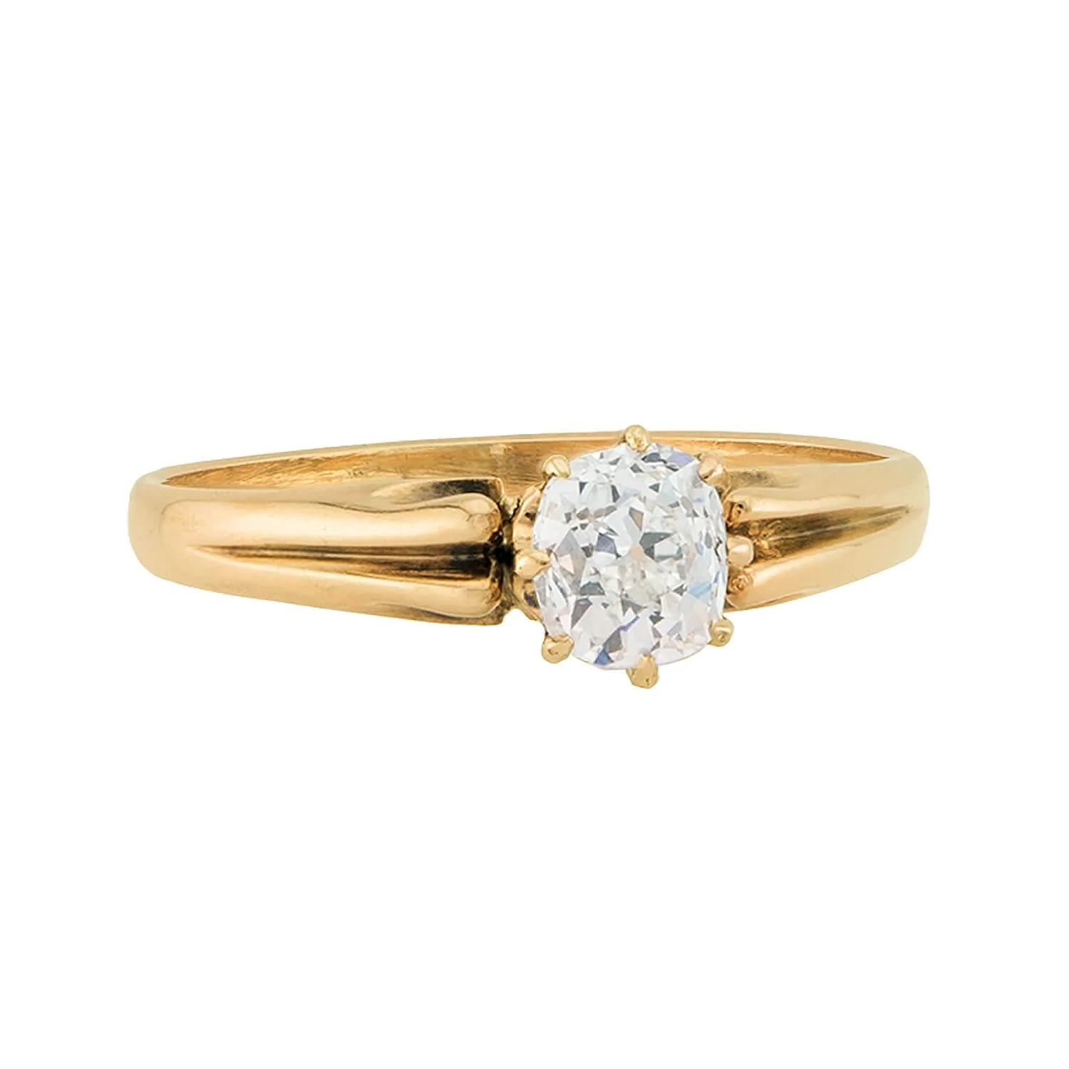Victorian 14k Diamond Engagement Ring .72ct - Image 2