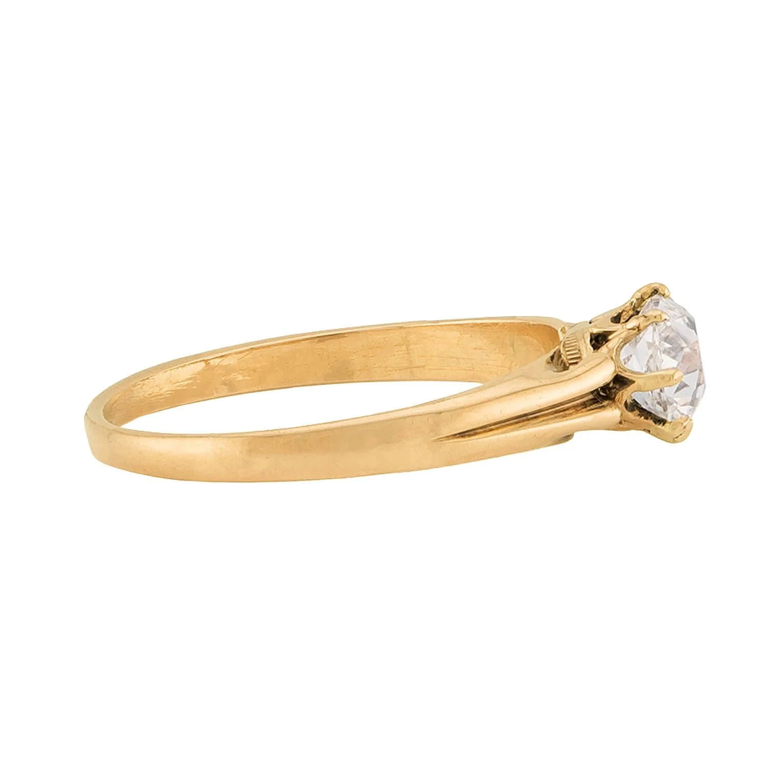 Victorian 14k Diamond Engagement Ring .72ct - Image 3