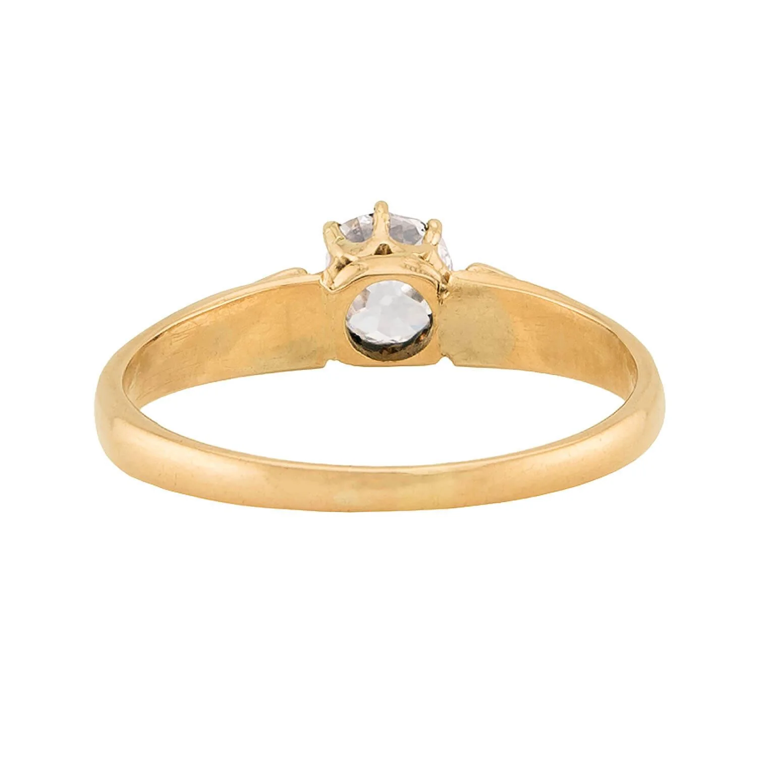 Victorian 14k Diamond Engagement Ring .72ct - Image 5