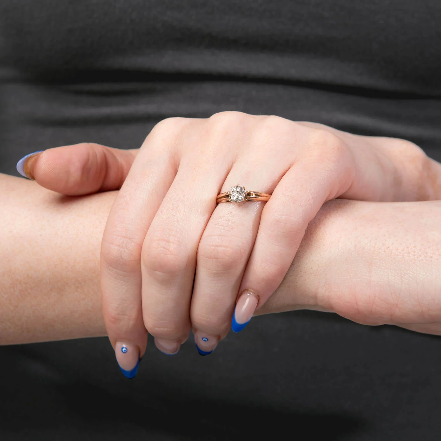 Victorian 14k Diamond Engagement Ring .72ct - Image 6