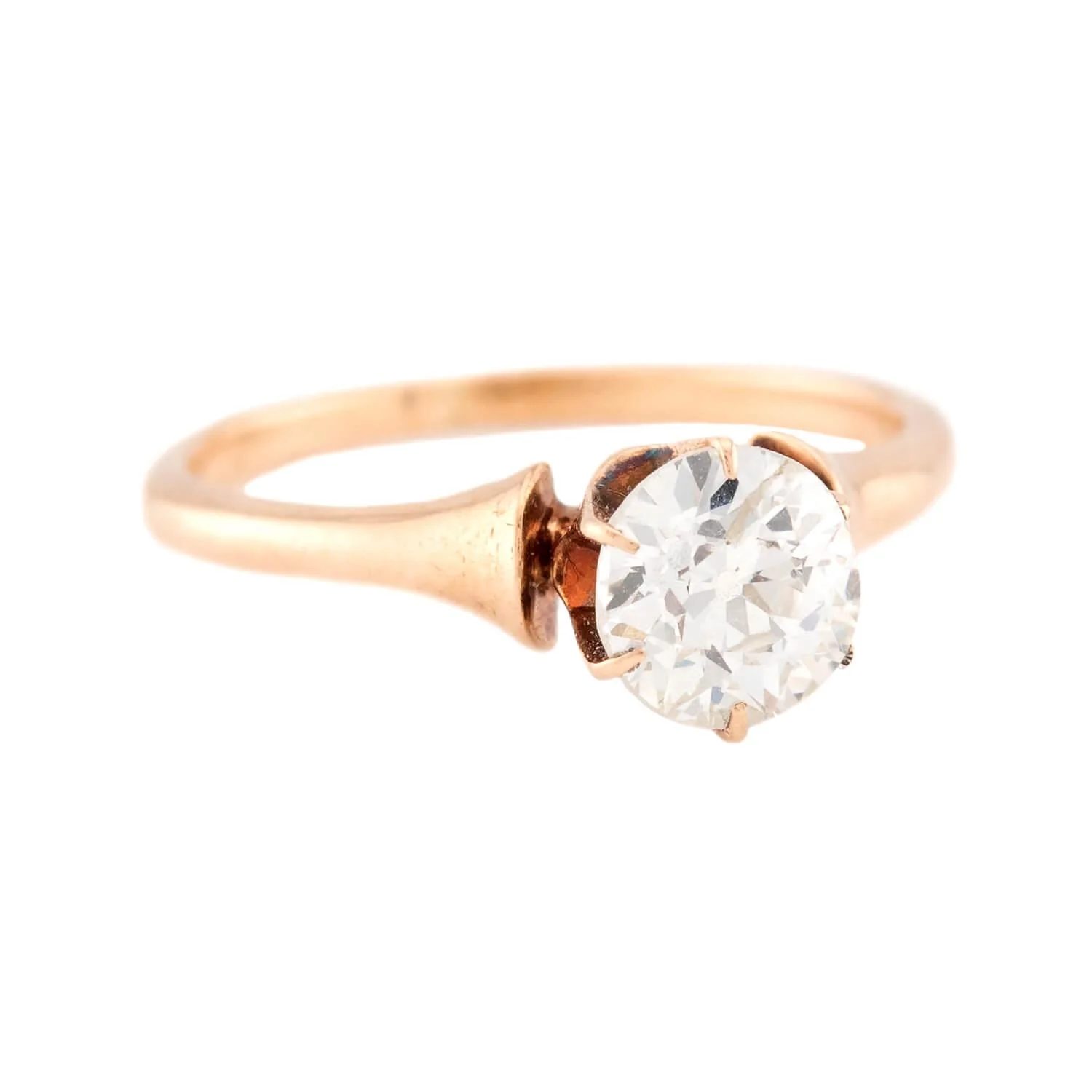 Victorian 14k Diamond Engagement Ring .75ct - Image 2