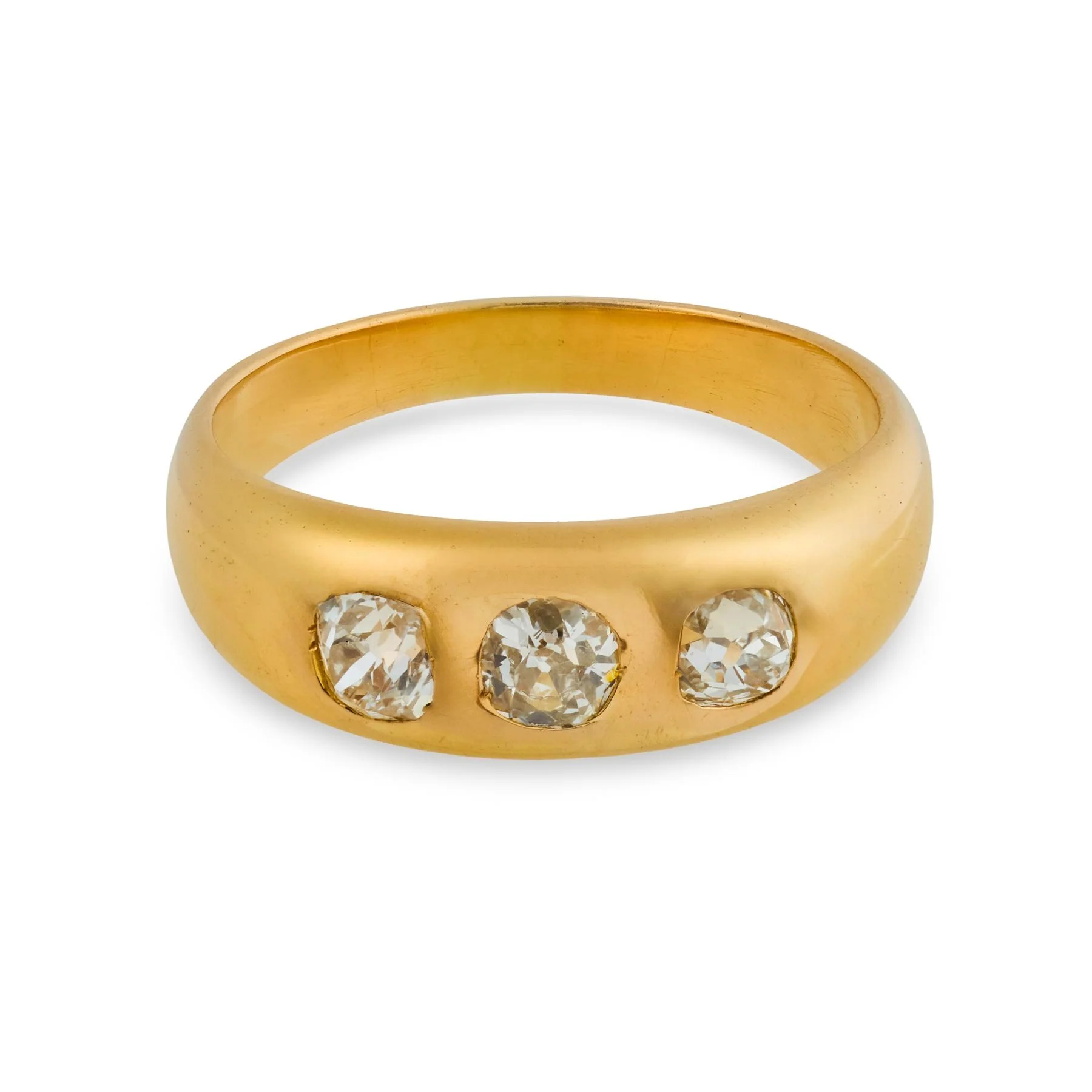 Victorian 14k Diamond Flush Mount Ring - Image 2