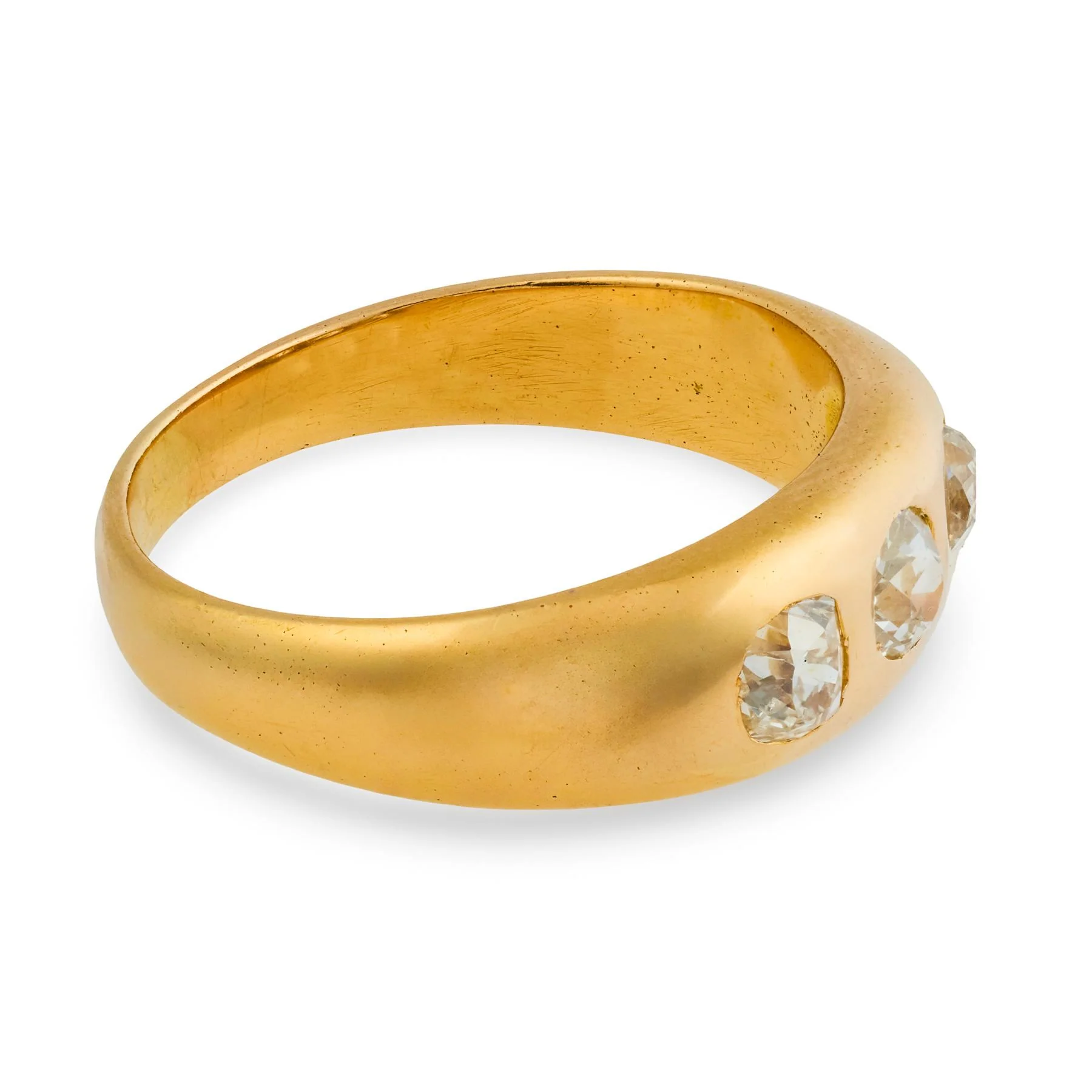 Victorian 14k Diamond Flush Mount Ring - Image 3