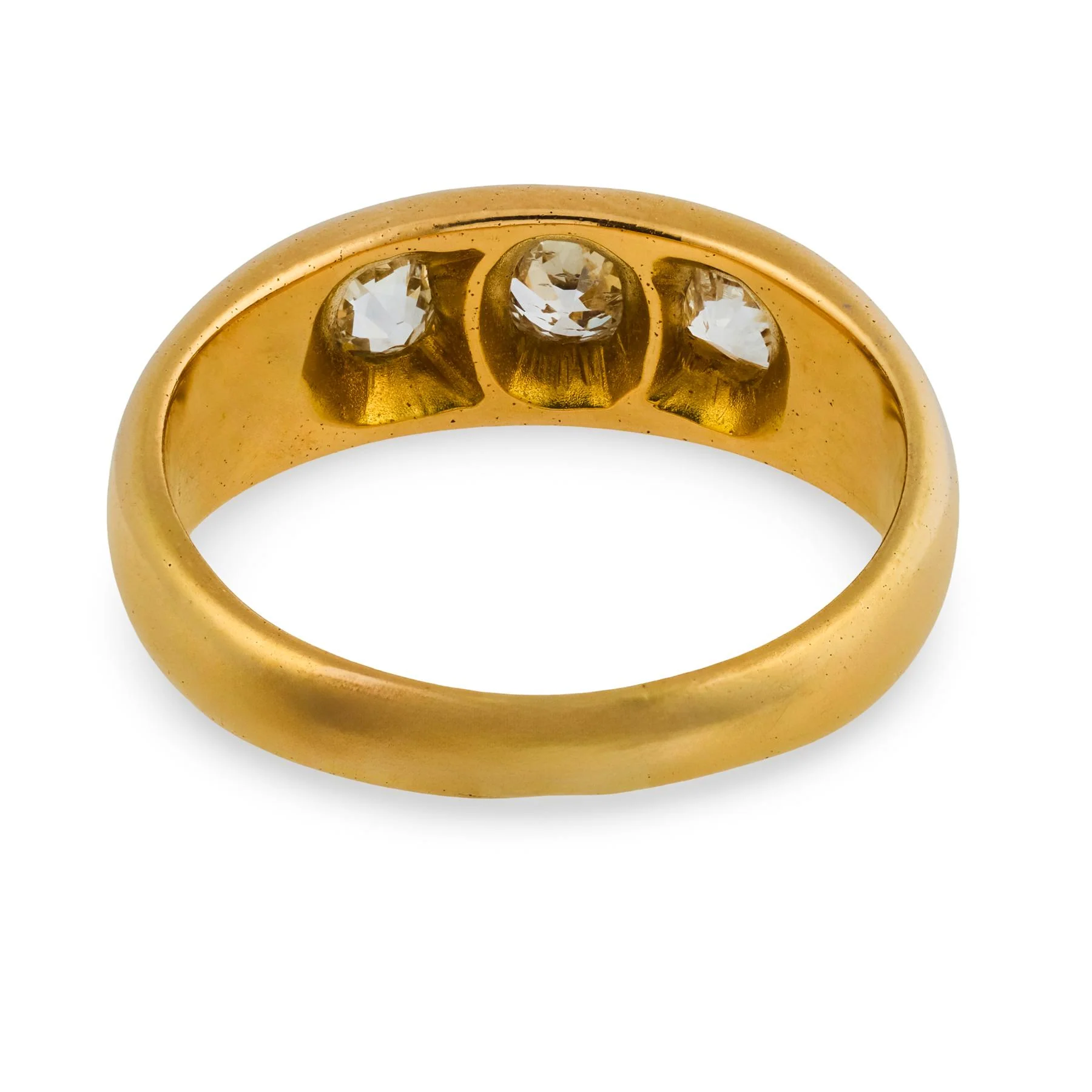 Victorian 14k Diamond Flush Mount Ring - Image 5