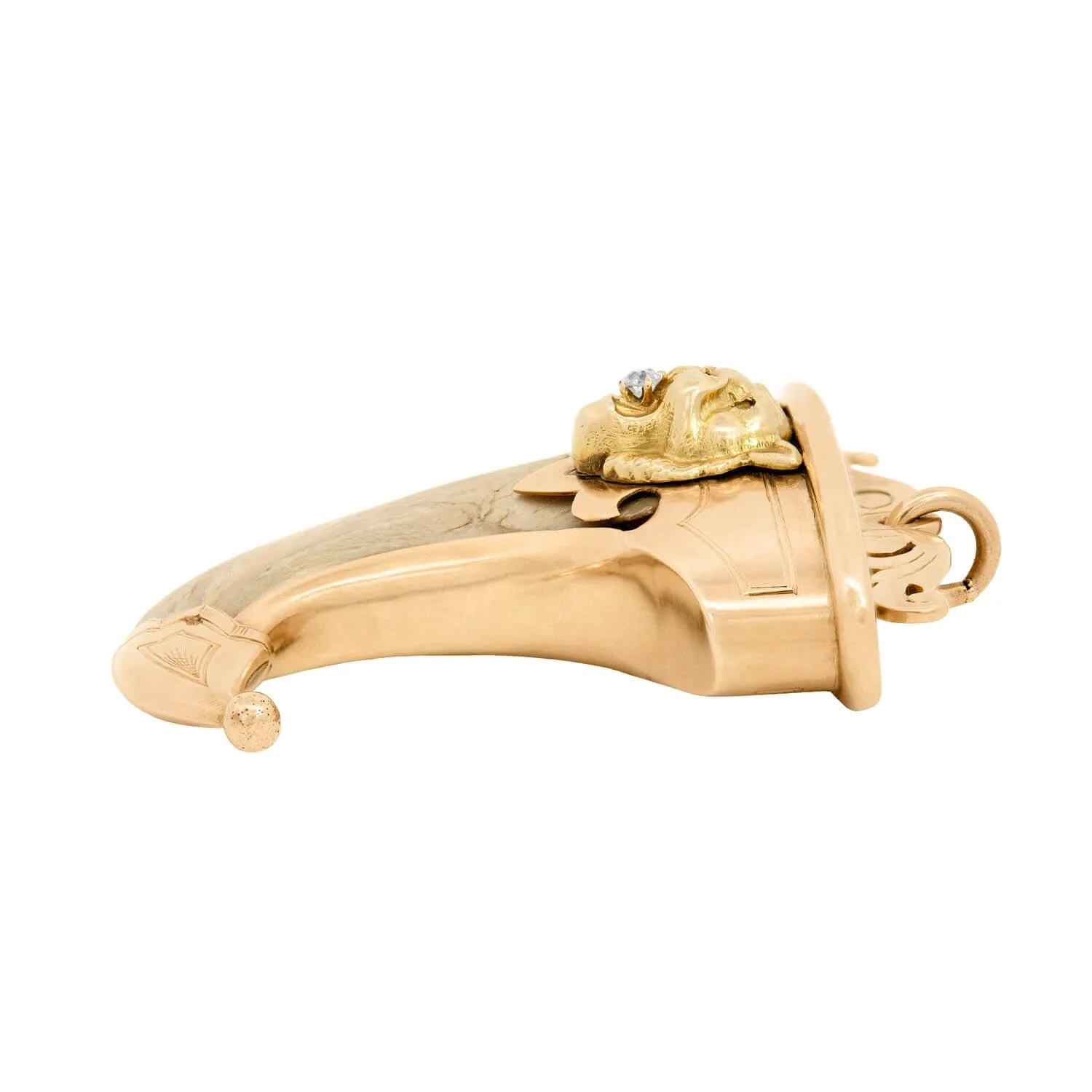 Victorian 14k Diamond Tiger Claw Pendant - Image 2