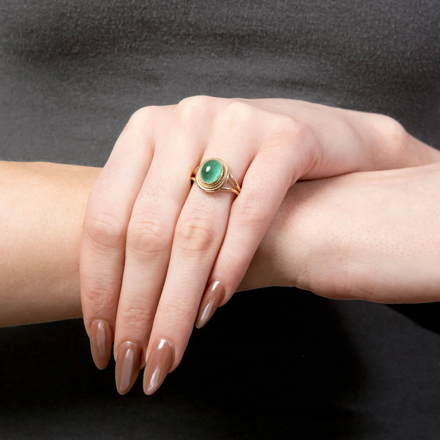 Victorian 14k Emerald Ring - Image 6