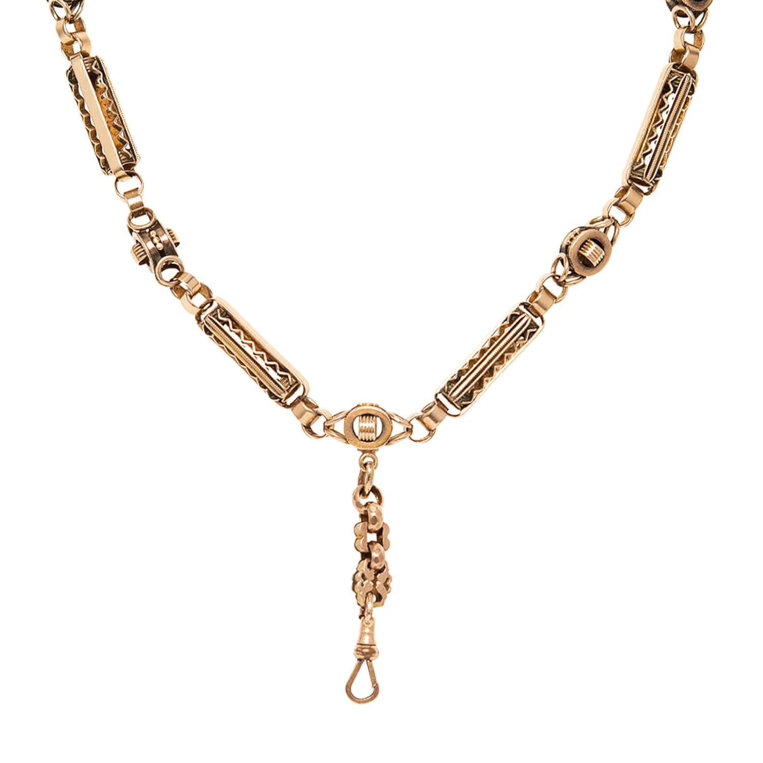 Victorian 14k Watch Chain Necklace 16.5" - Image 2