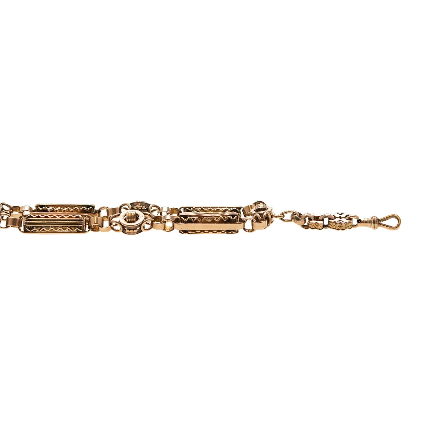 Victorian 14k Watch Chain Necklace 16.5" - Image 3