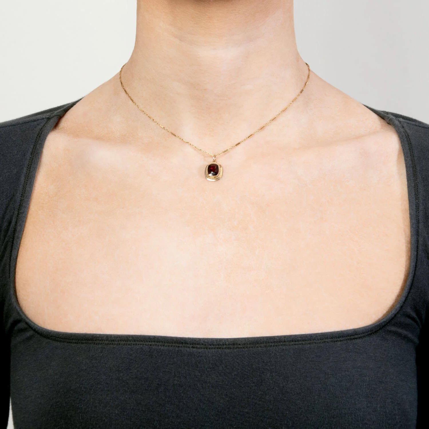 Victorian 14k Garnet Pendant - Image 4