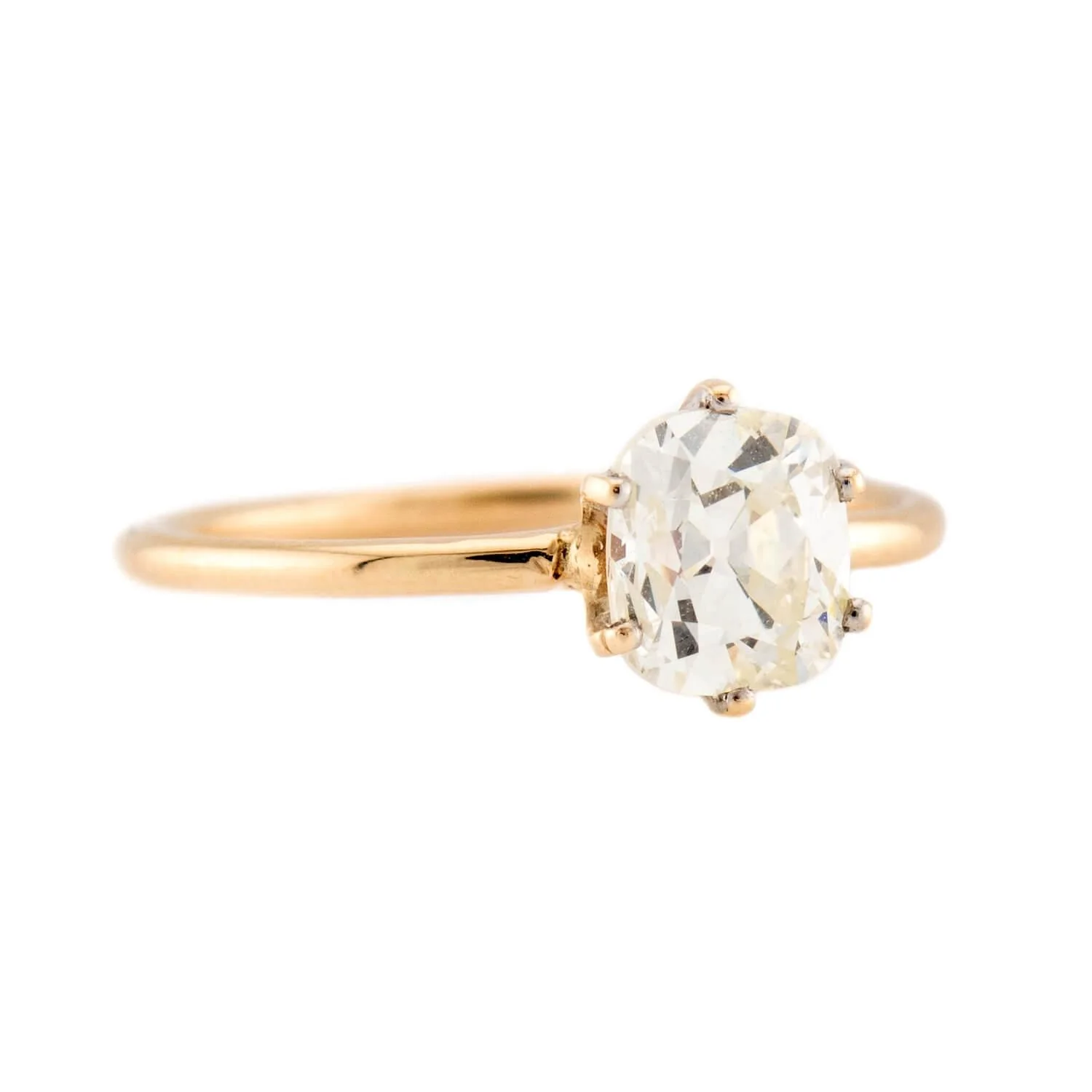 Victorian 14k GIA Diamond Engagement Ring 1.02ct - Image 2