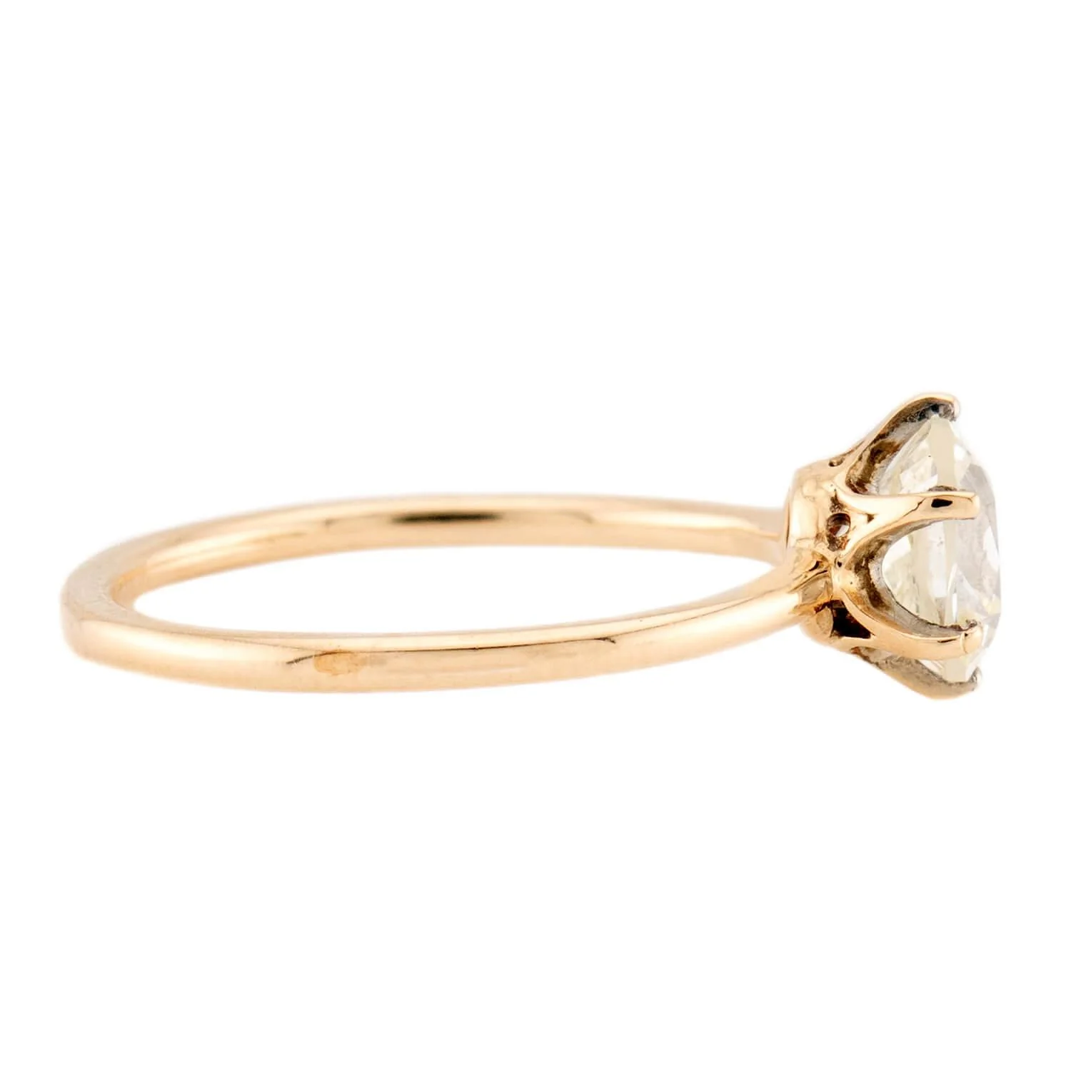 Victorian 14k GIA Diamond Engagement Ring 1.02ct - Image 3