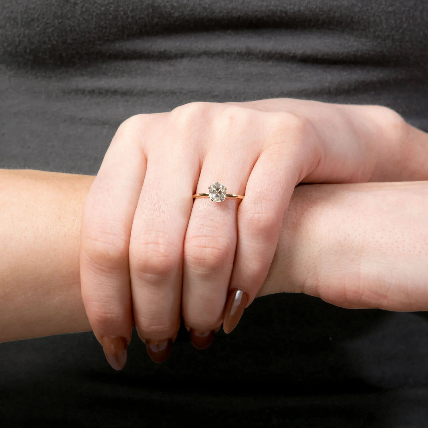 Victorian 14k GIA Diamond Engagement Ring 1.02ct - Image 6