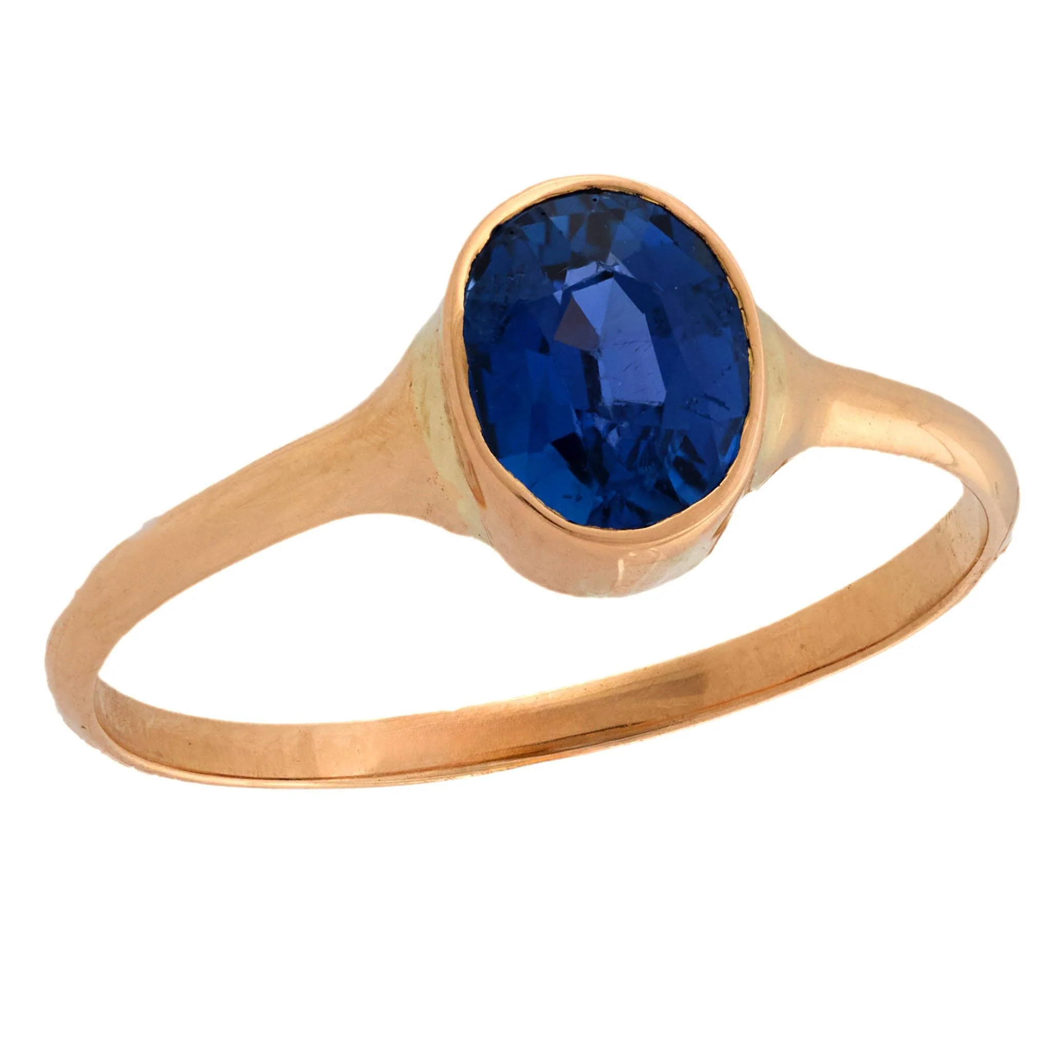 Victorian 14k No Heat YOGO GIA Sapphire Ring