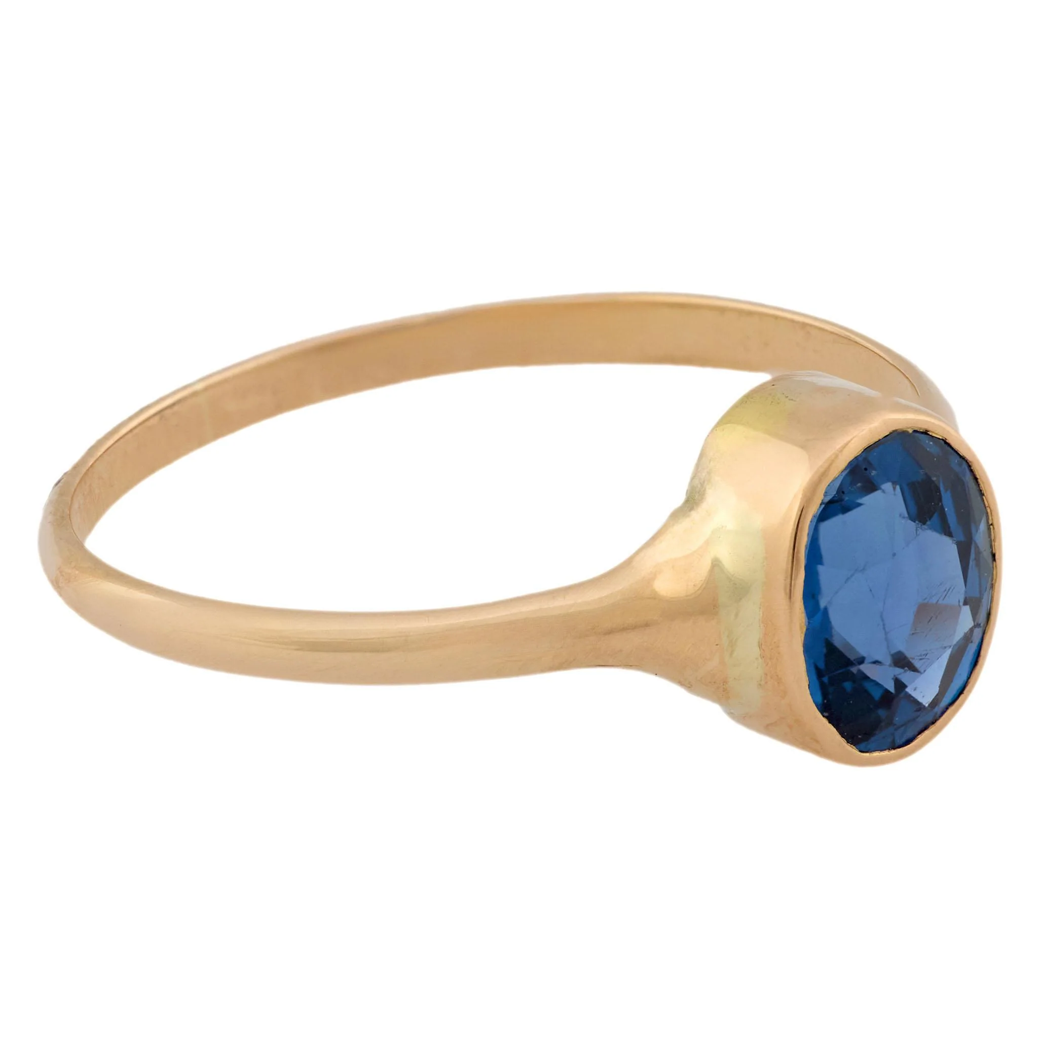 Victorian 14k No Heat YOGO GIA Sapphire Ring - Image 3