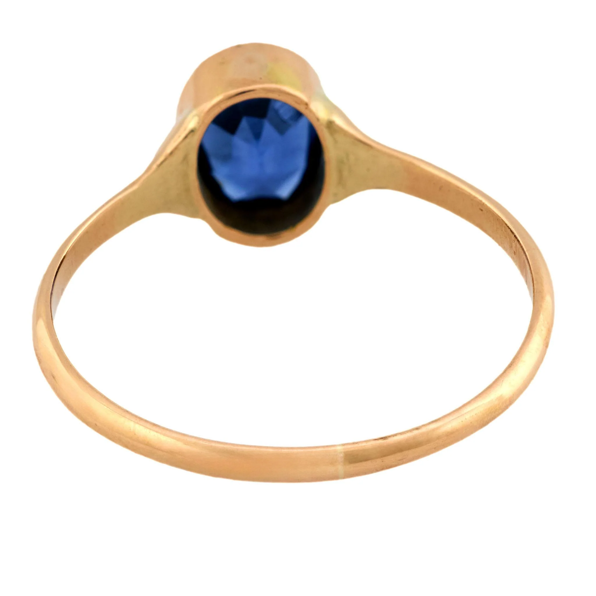 Victorian 14k No Heat YOGO GIA Sapphire Ring - Image 5