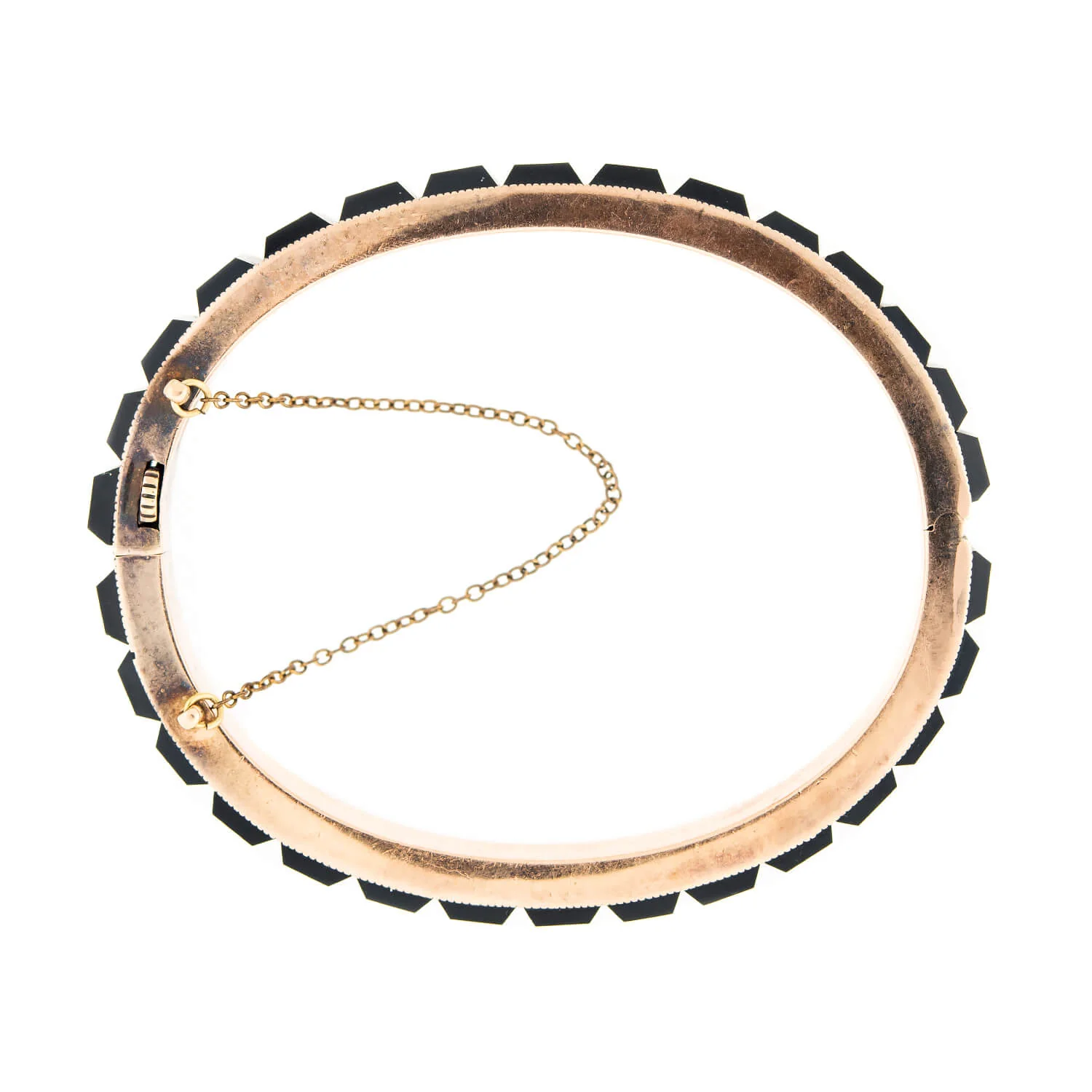 Victorian 14k Gold + Onyx Bracelet - Image 3