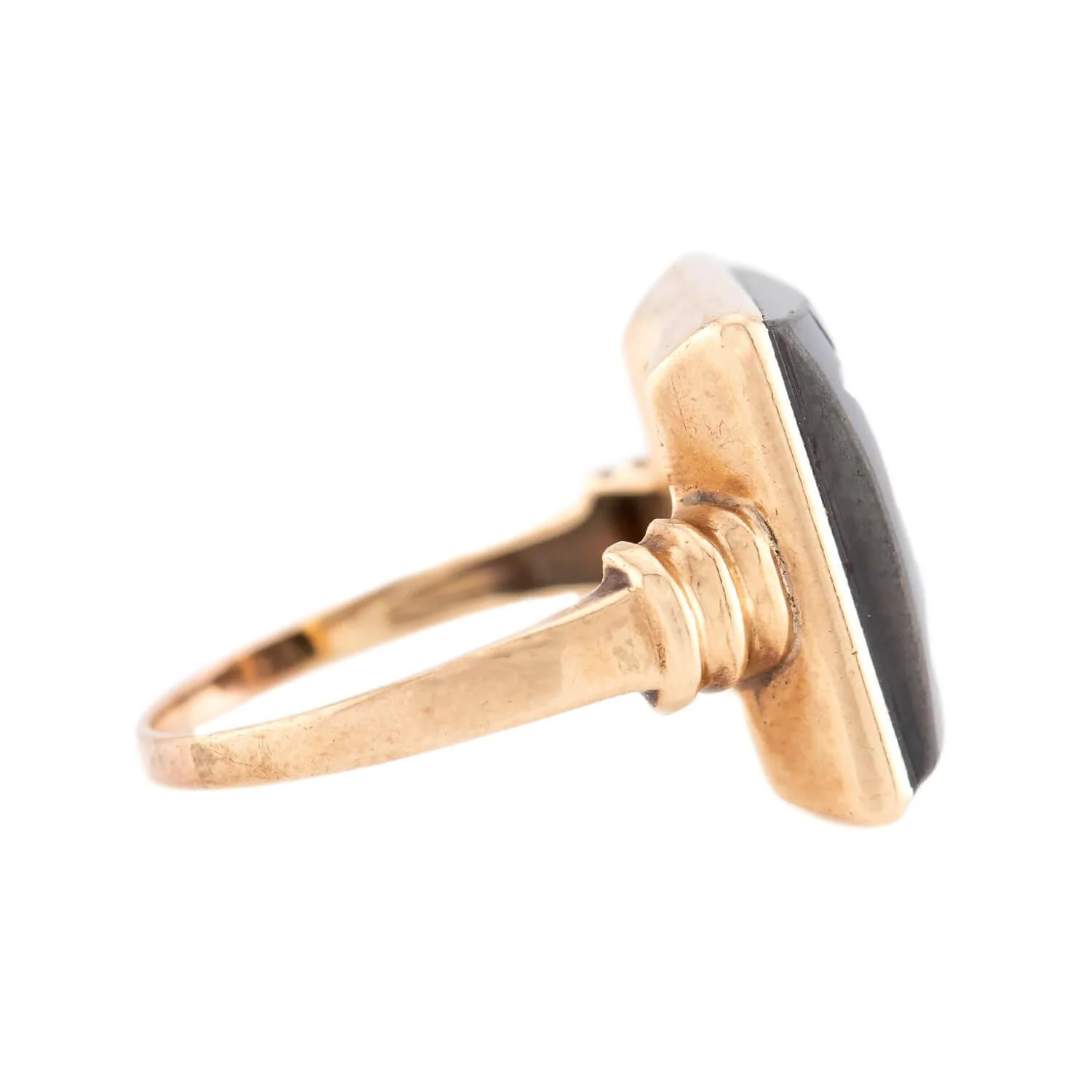 Victorian 14k Hematite Intaglio Ring - Image 3