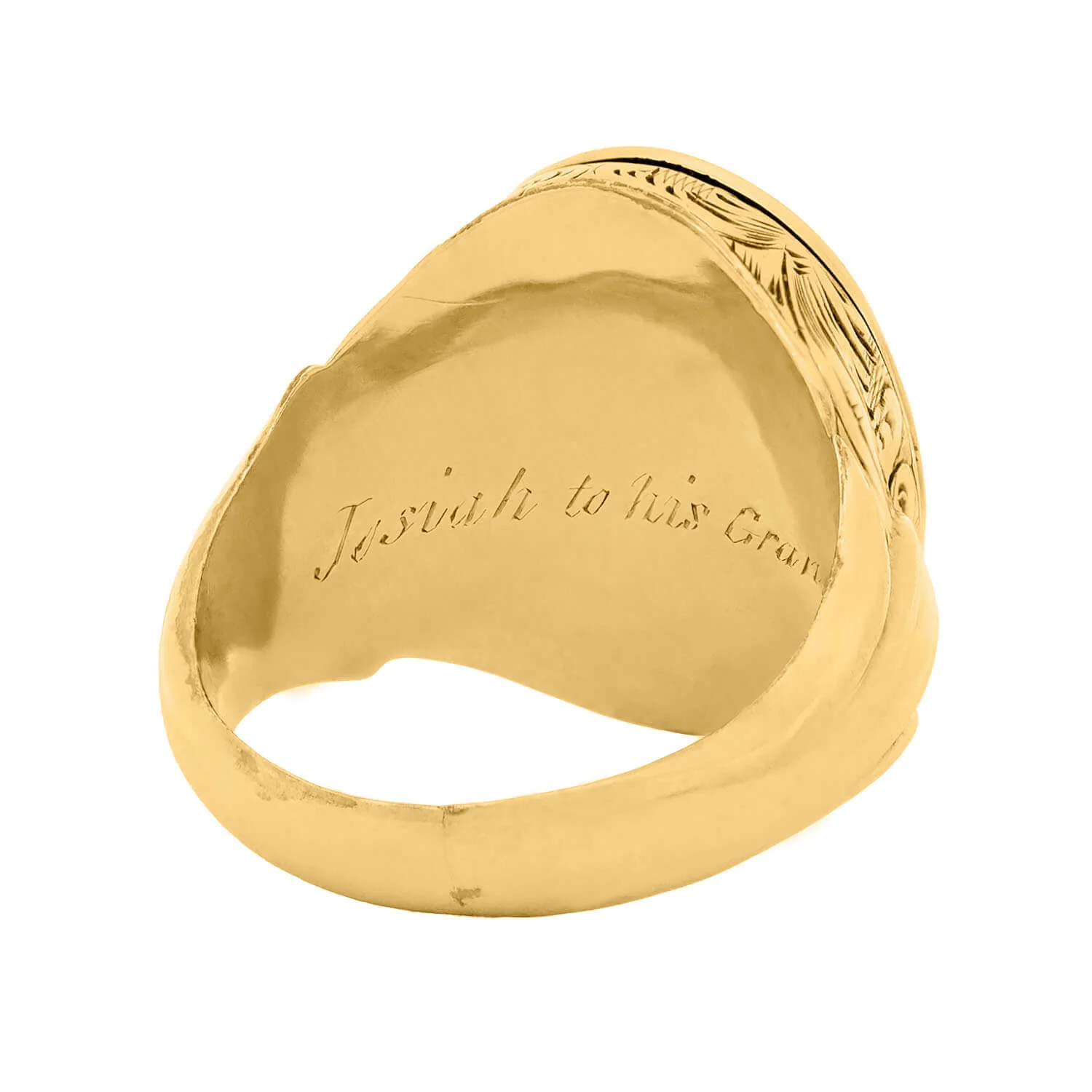 Victorian 14k Monogram w/Floral Motif Locket Ring - Image 6