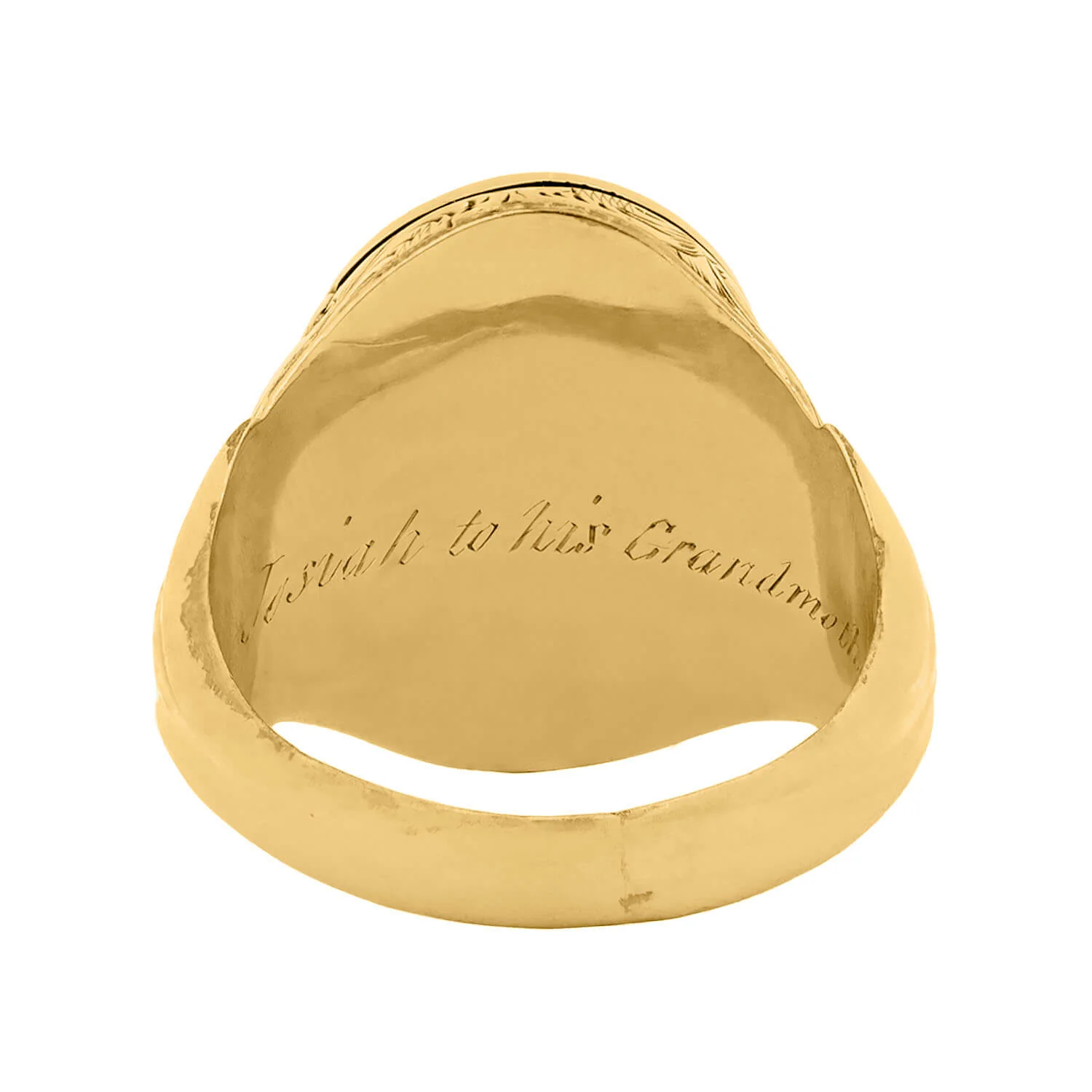 Victorian 14k Monogram w/Floral Motif Locket Ring - Image 7