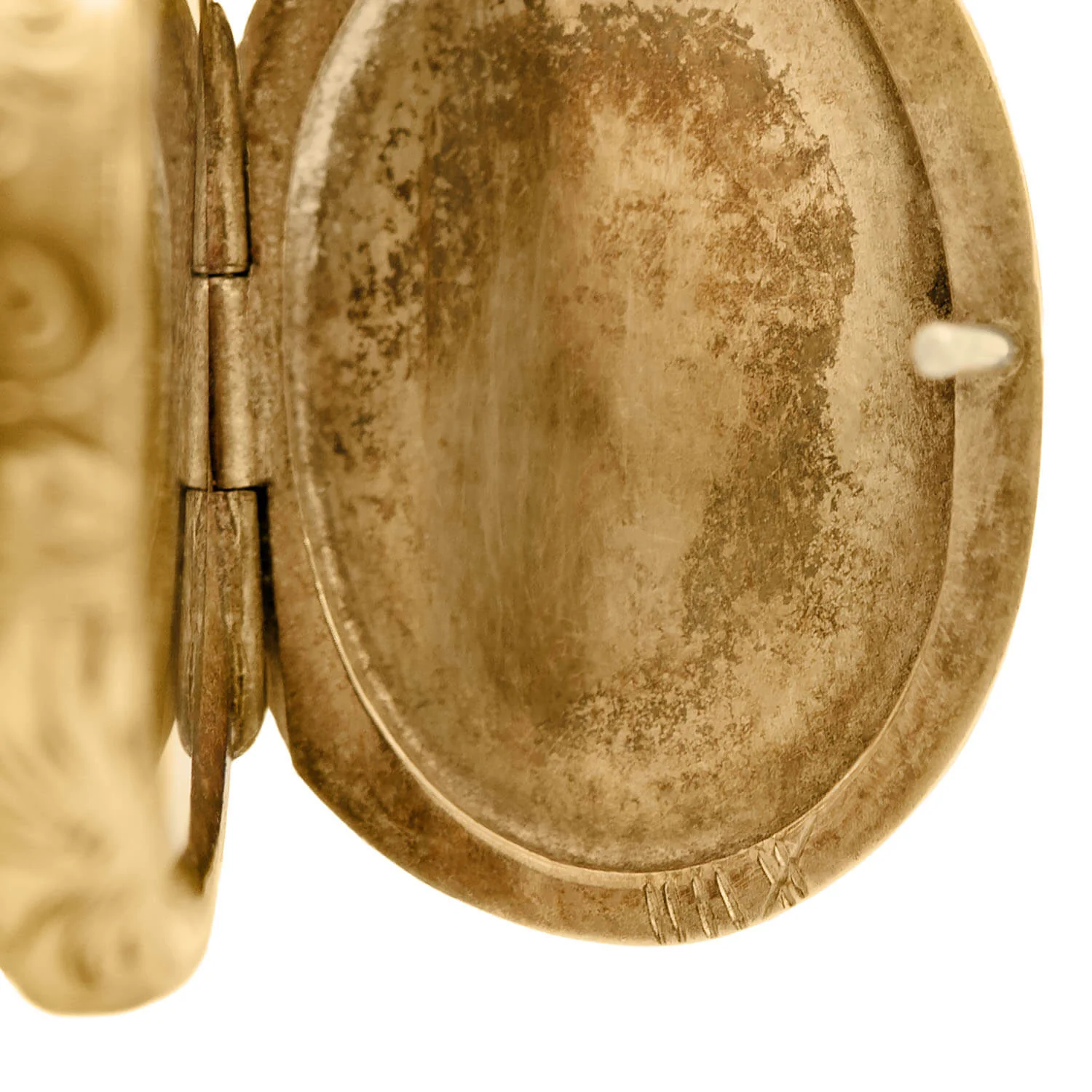 Victorian 14k Monogram w/Floral Motif Locket Ring - Image 9