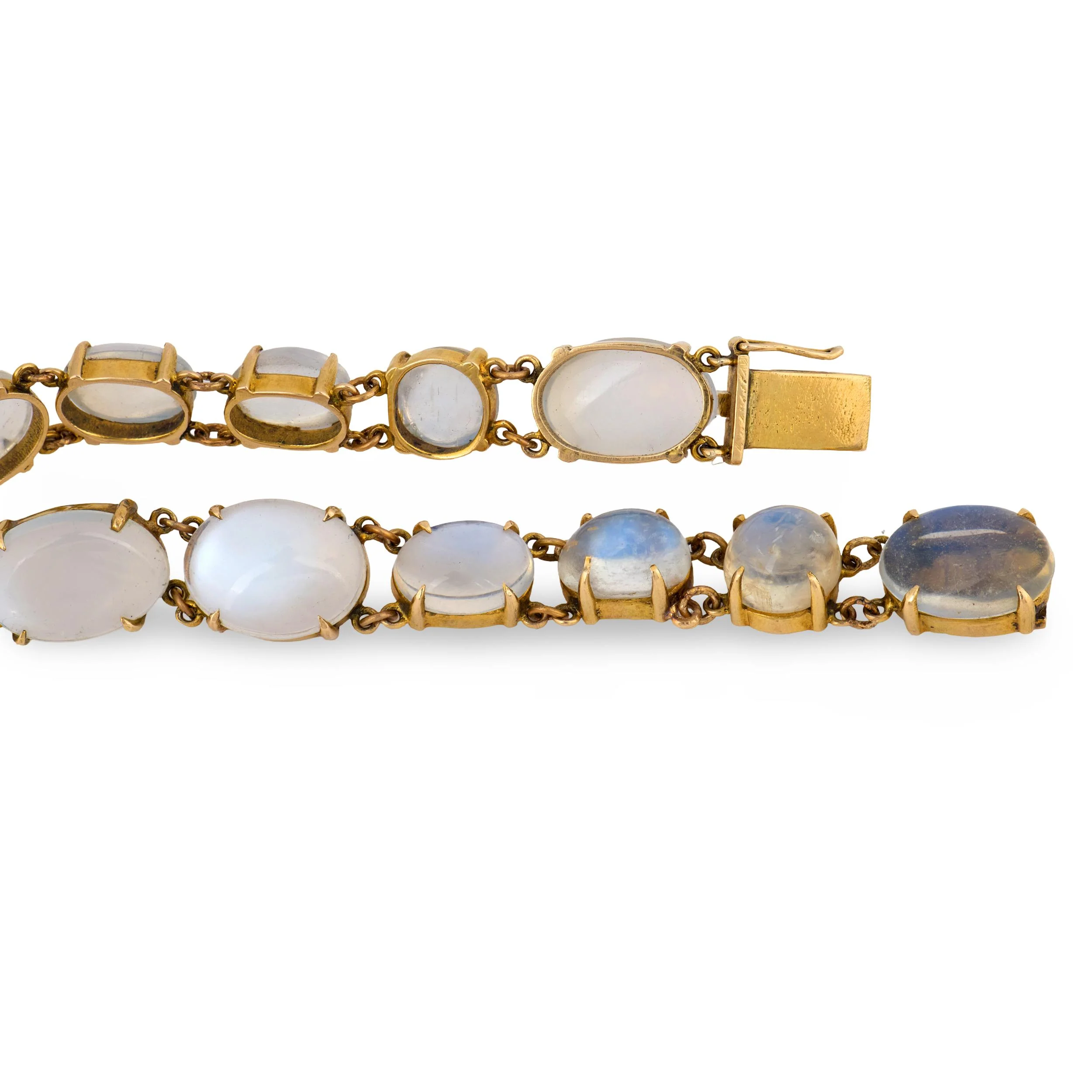 Victorian 14k Moonstone Link Bracelet - Image 2