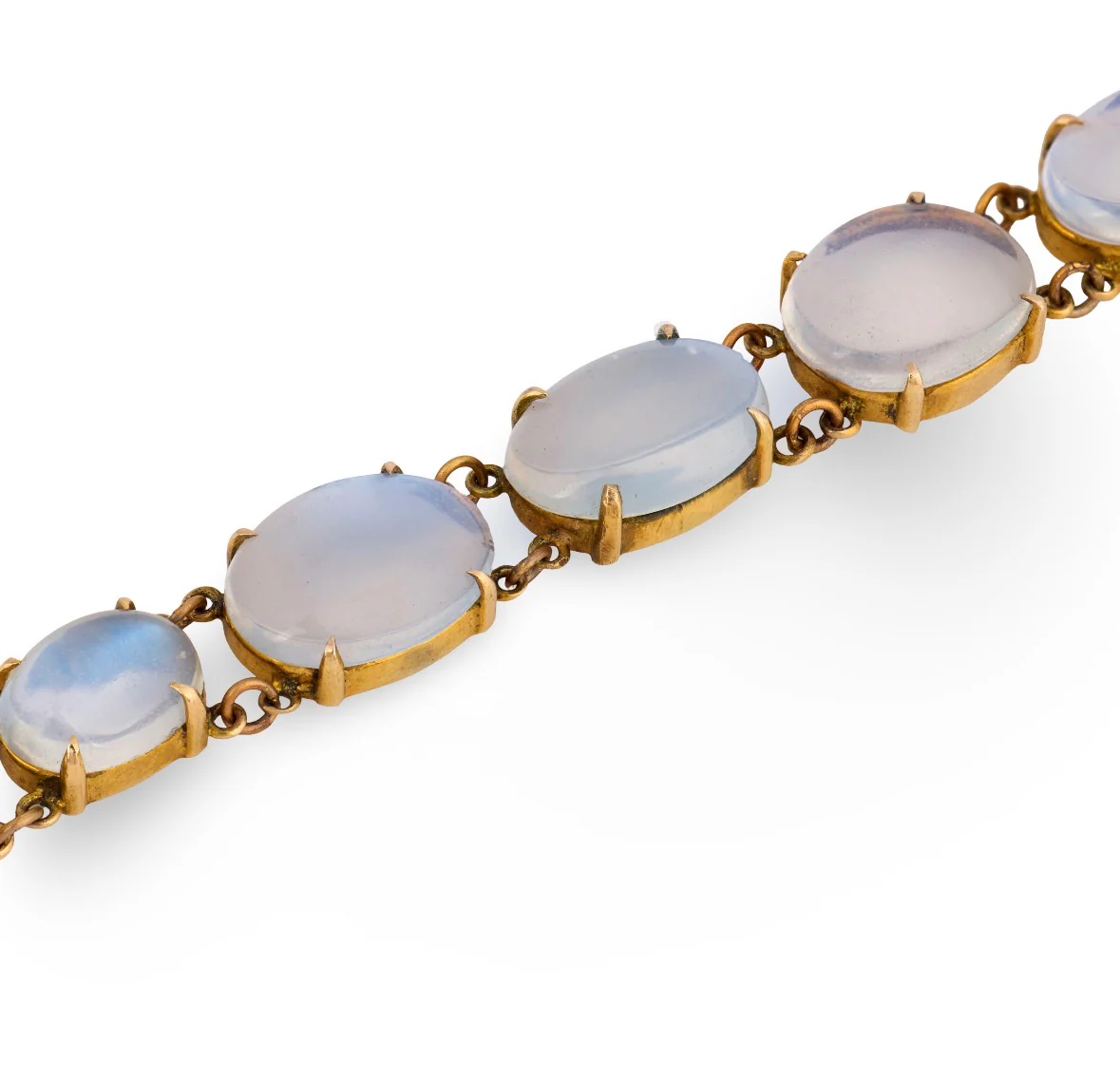 Victorian 14k Moonstone Link Bracelet - Image 3