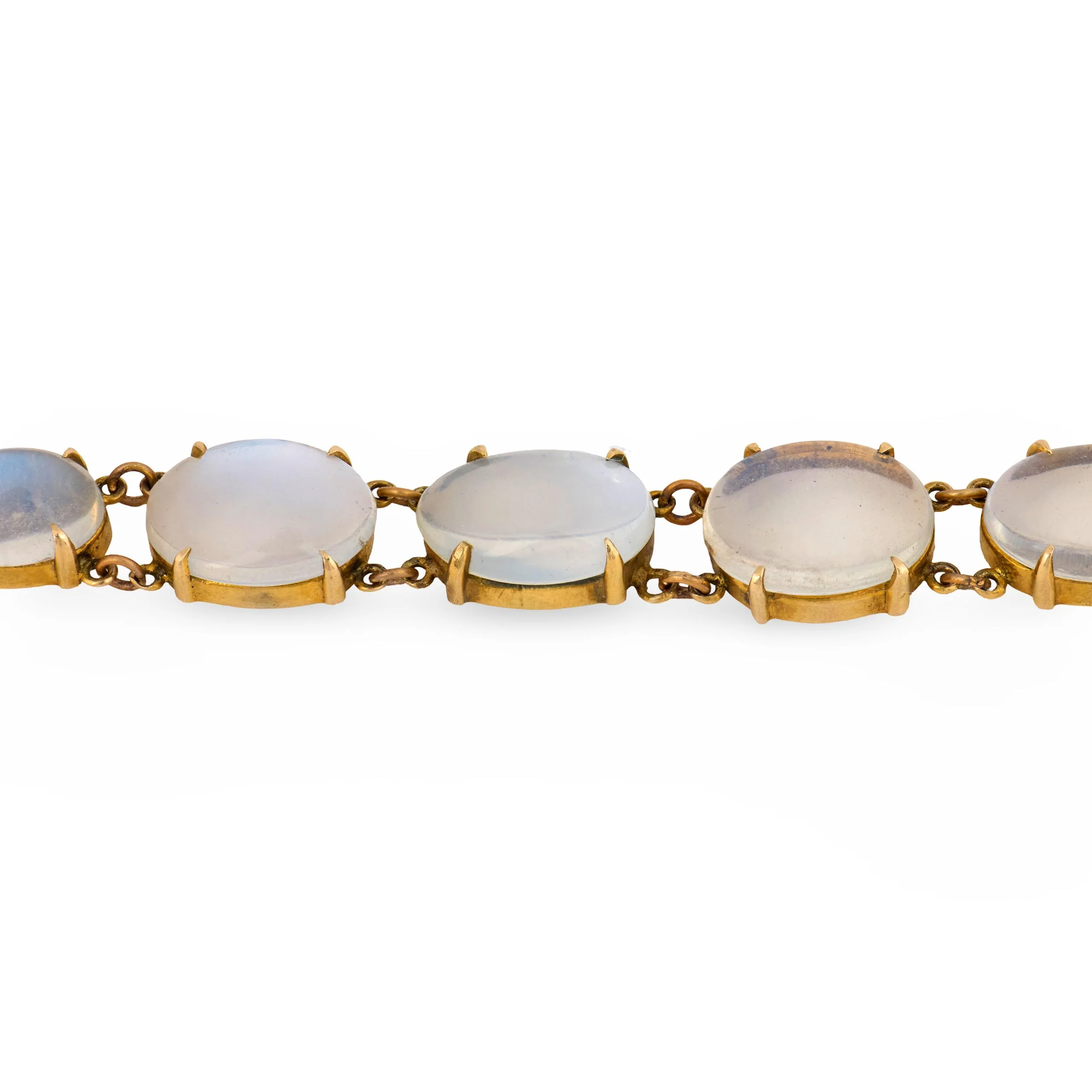 Victorian 14k Moonstone Link Bracelet - Image 4