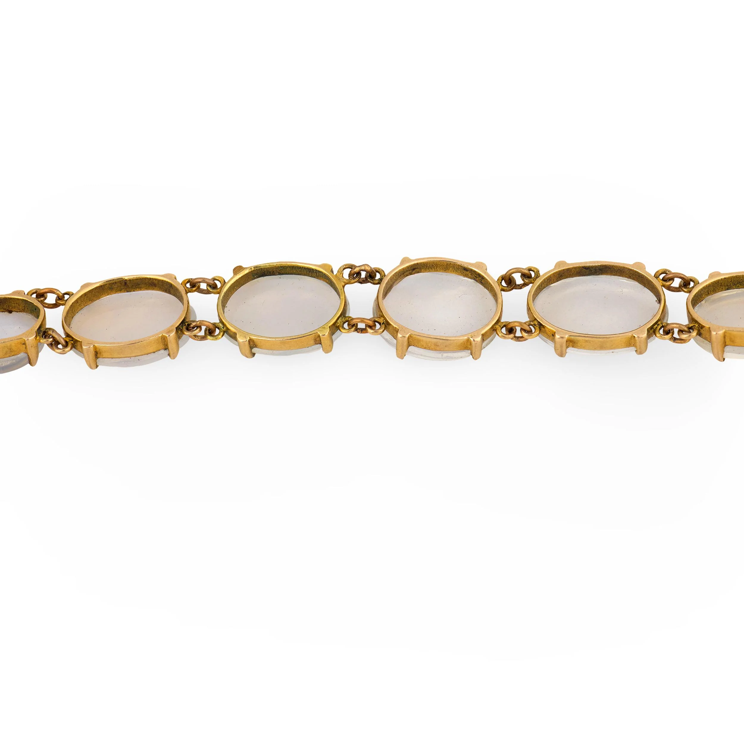 Victorian 14k Moonstone Link Bracelet - Image 5