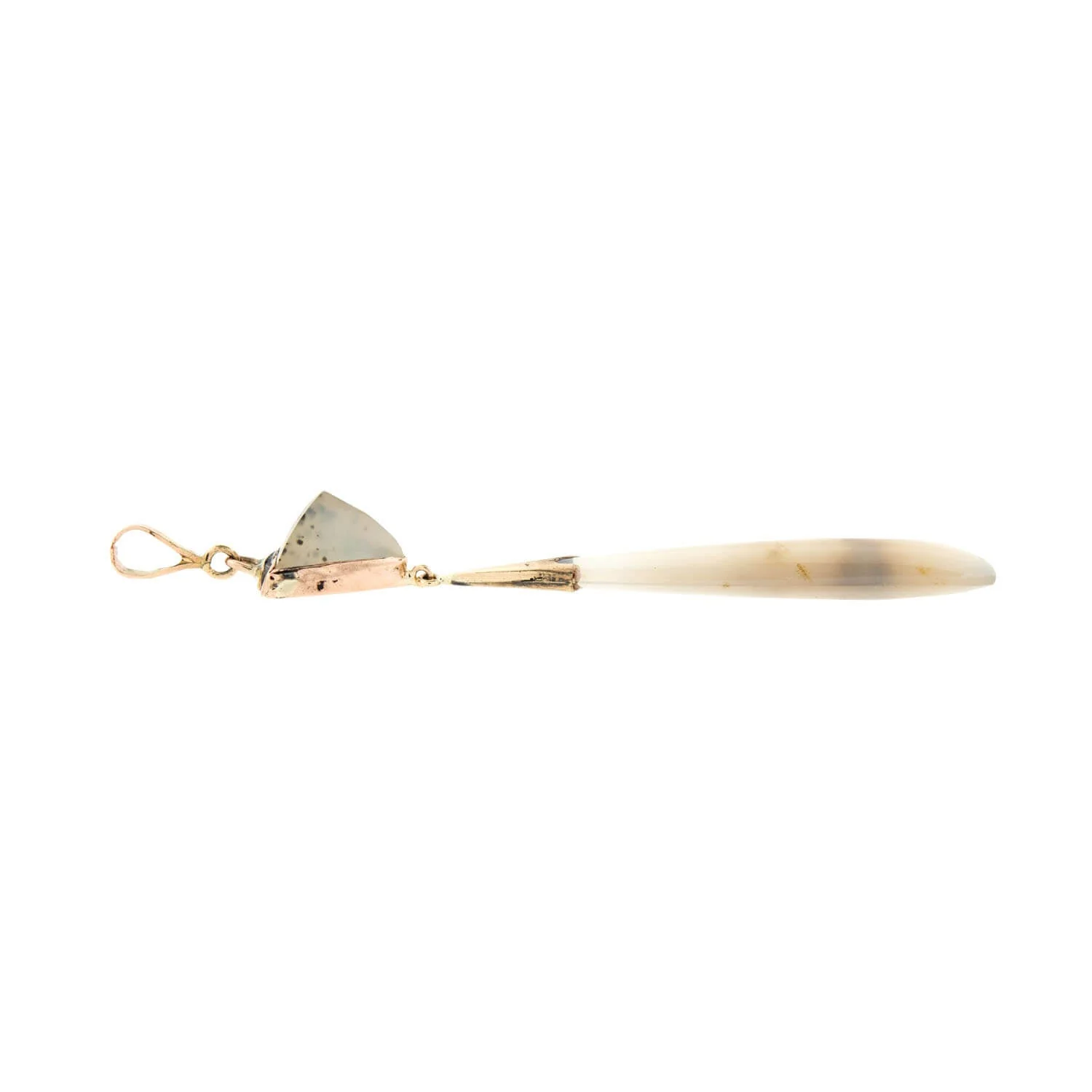 Victorian 14k Moss Agate Pendant - Image 2