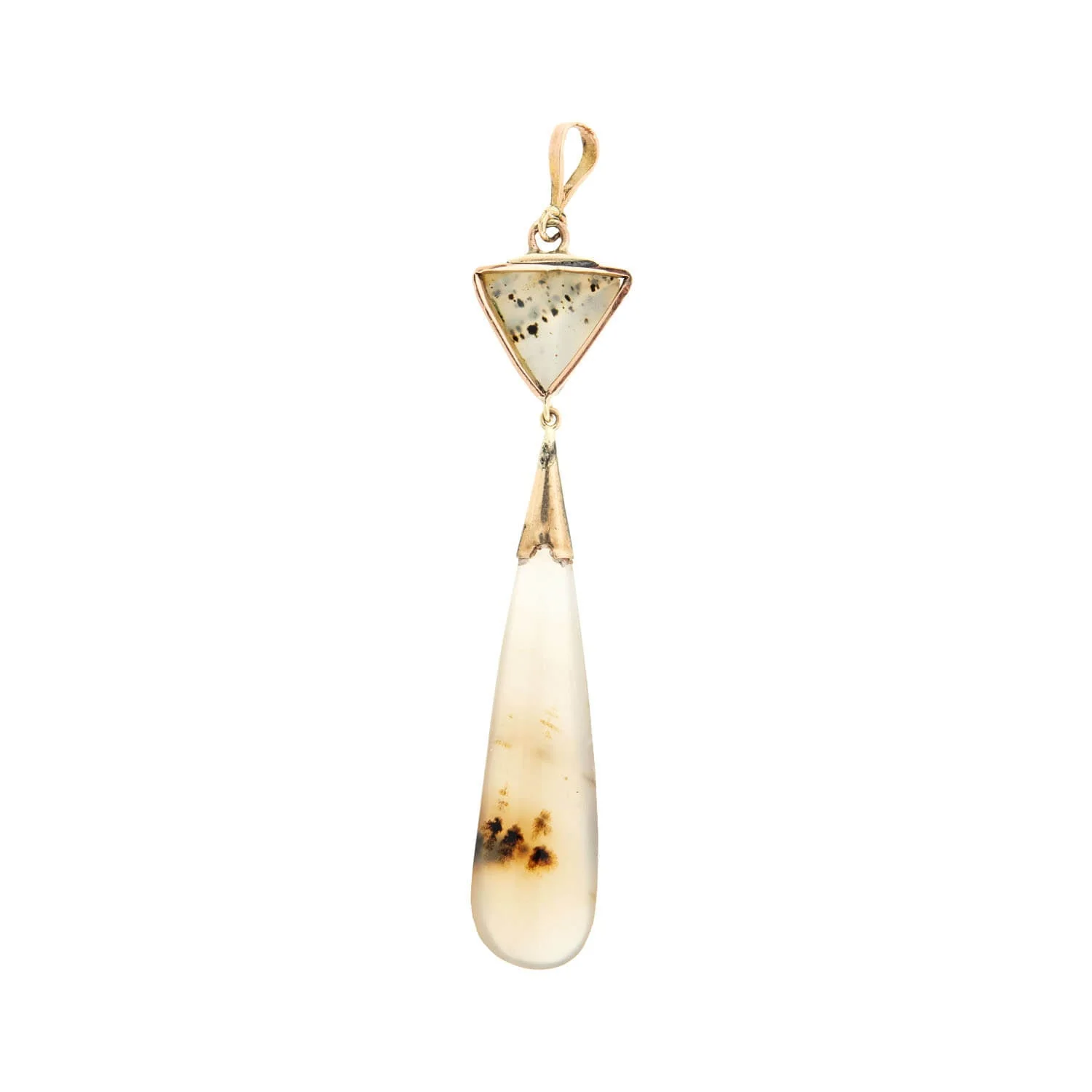 Victorian 14k Moss Agate Pendant - Image 3