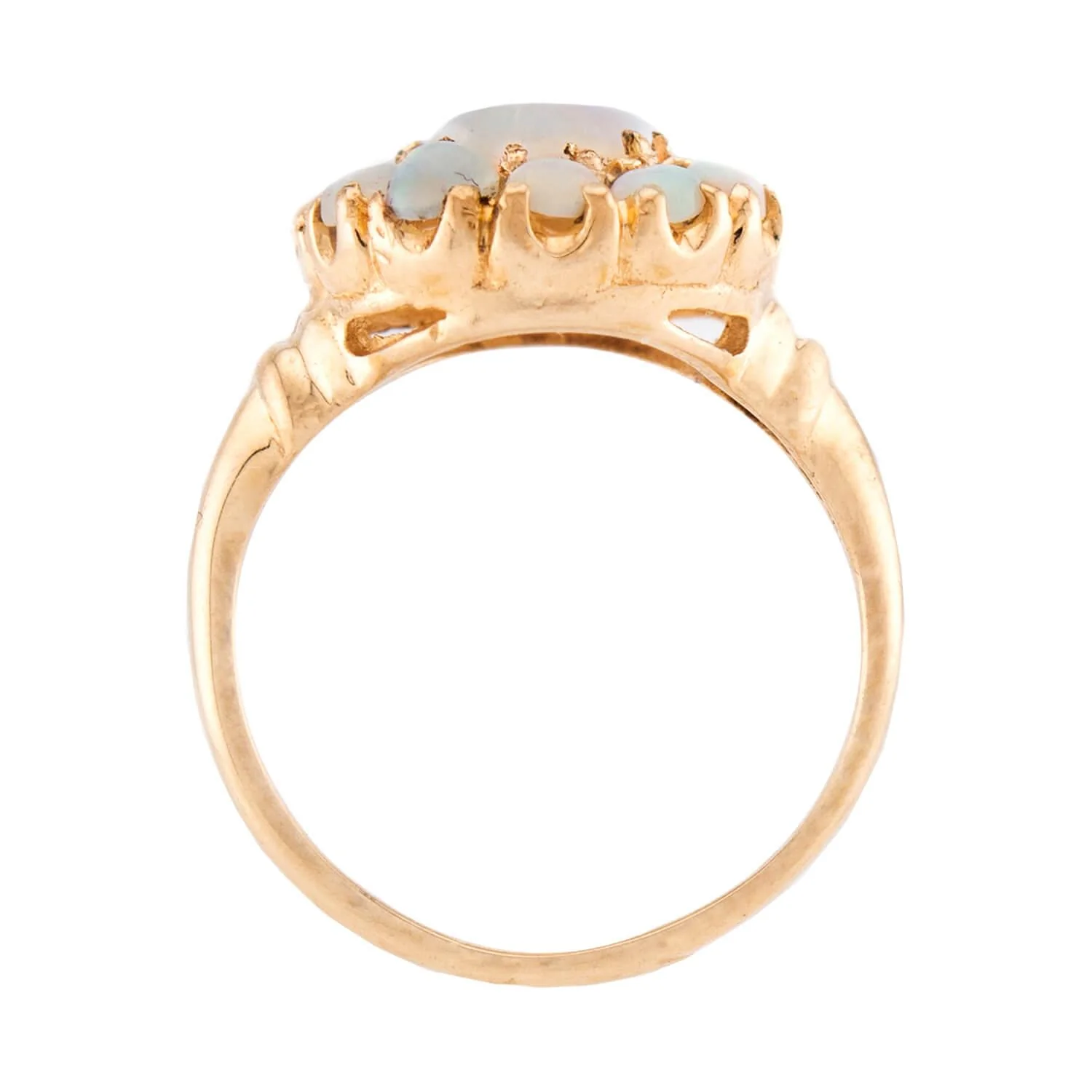 Victorian 14k Opal Halo Ring - Image 4