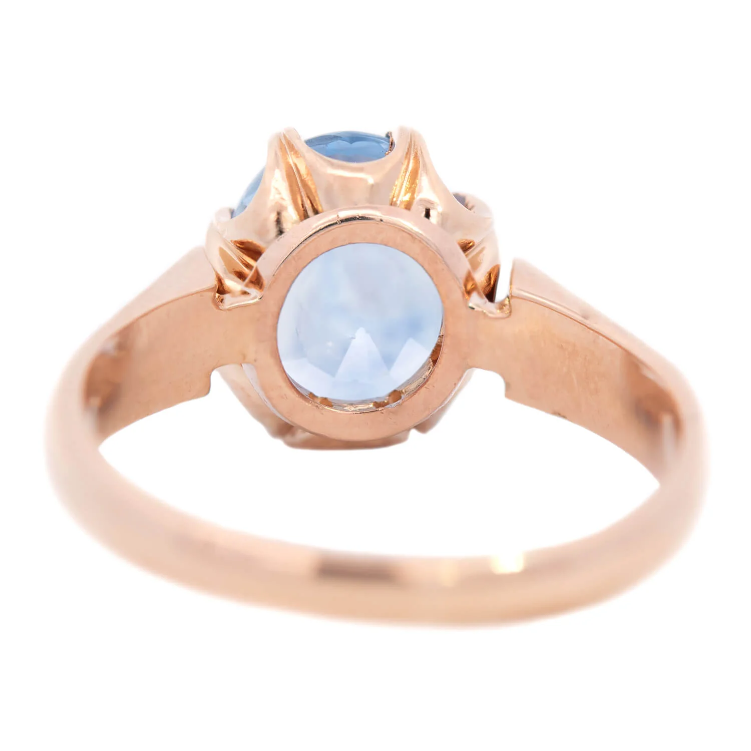 Victorian 14k Oval No Heat Ceylon Sapphire Ring 3.34ctw - Image 5