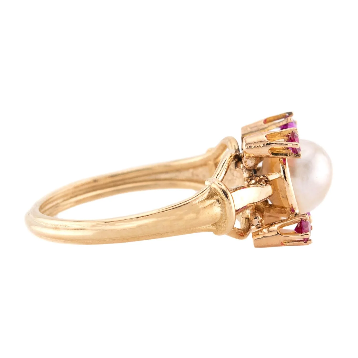 Victorian 14k Pearl and Ruby Ring - Image 3