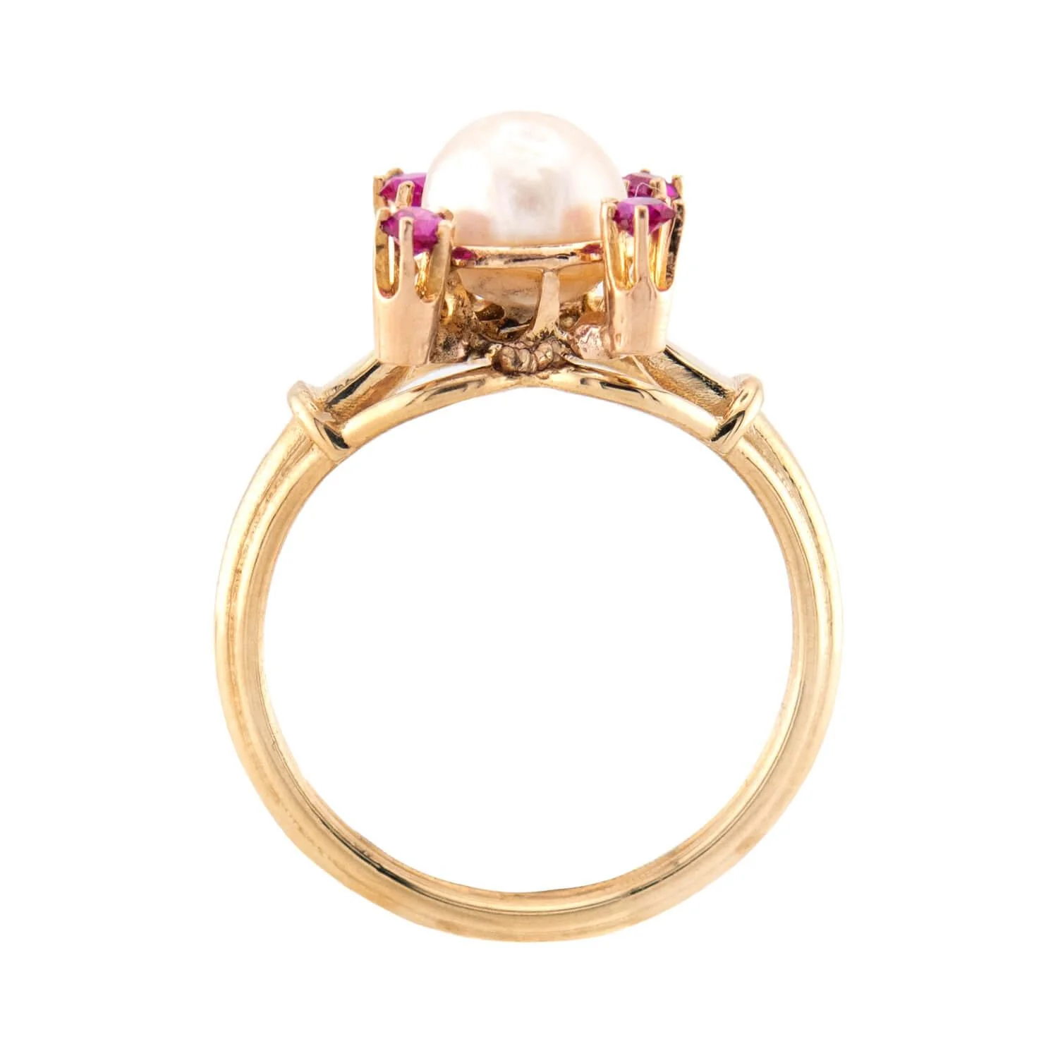 Victorian 14k Pearl and Ruby Ring - Image 4