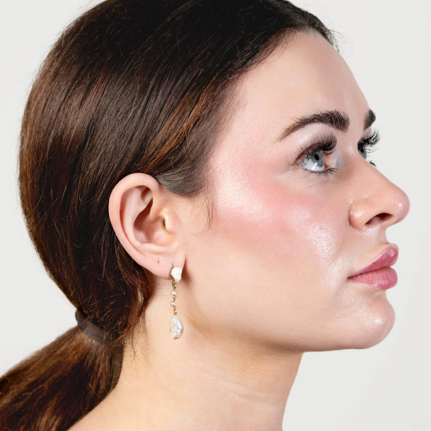 Victorian 14k Pearl Drop Earrings - Image 4