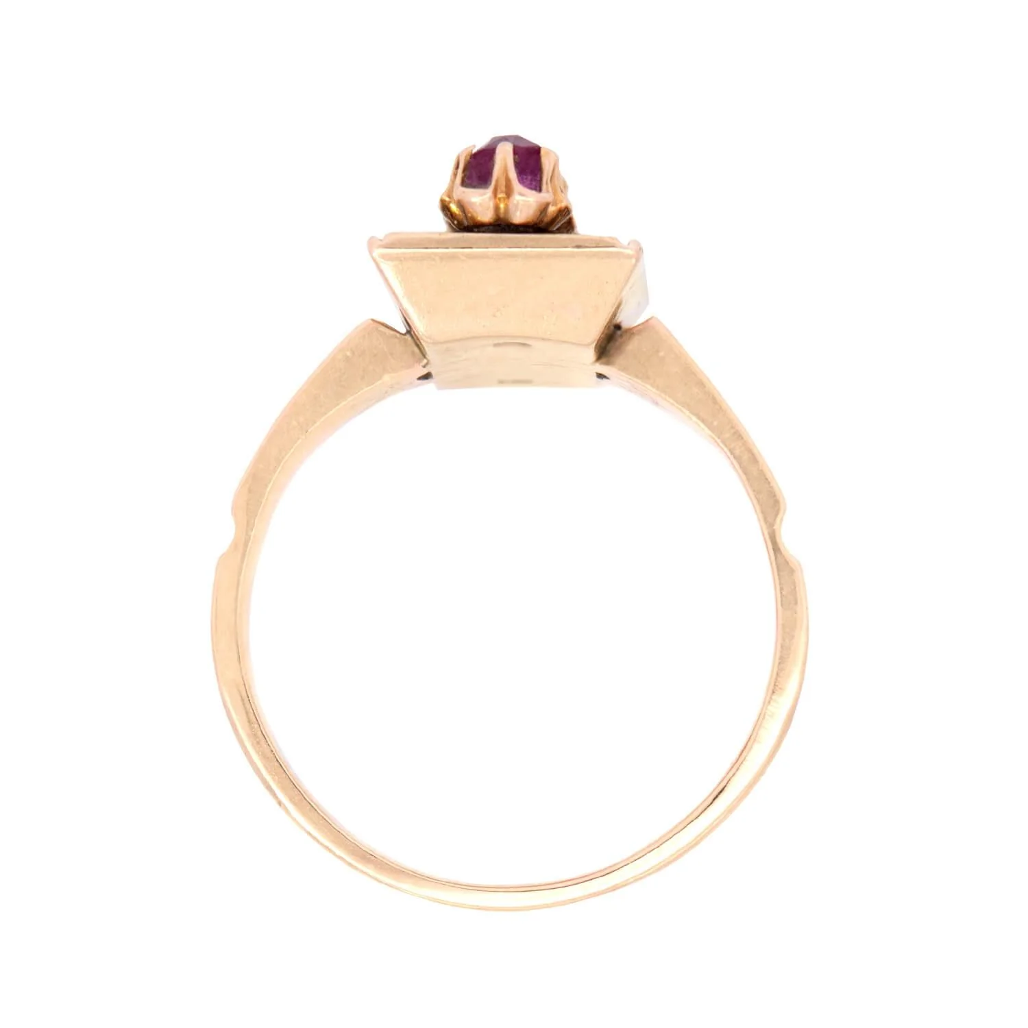 Victorian 14k "REGARD" and Enamel Ring - Image 4