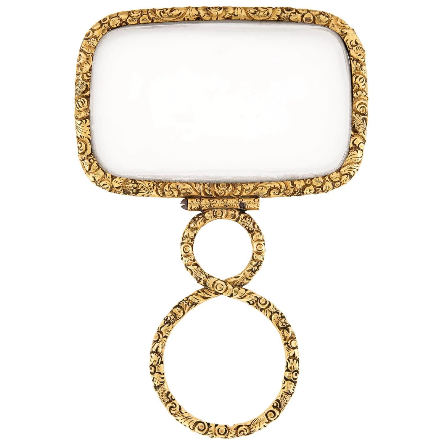 Victorian 14k Repoussé Magnifying Glass - Image 4