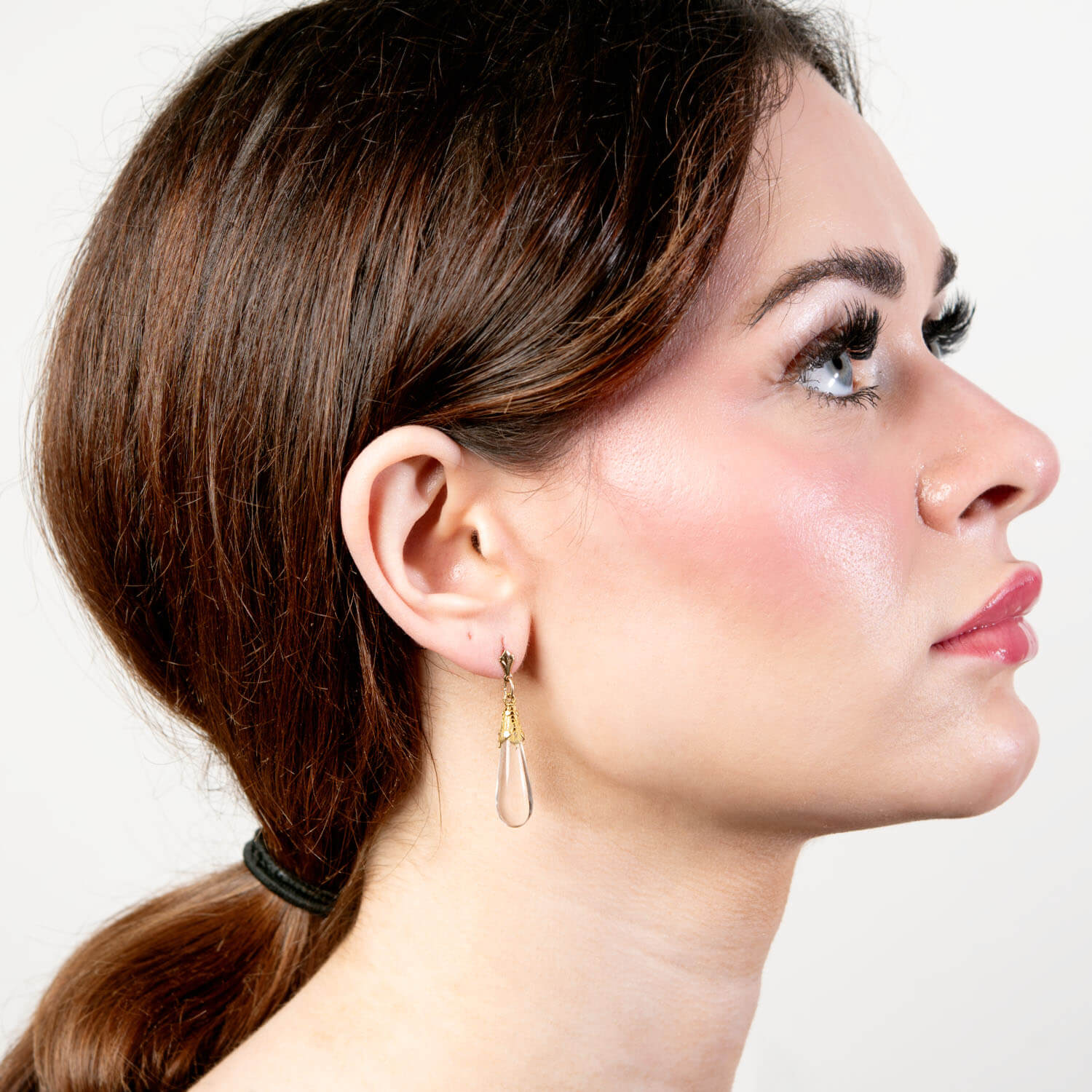 Victorian 14k Rock Quartz Crystal Drop Earrings - Image 4
